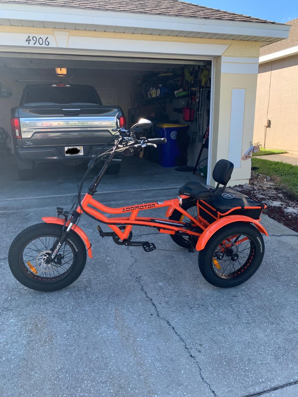 ADDMOTOR ARISETAN M-360 Electric Tricycle for Adults, UL2849 3 Wheel Electric Bicycle, 750W 85Mi 48V 20Ah 380LBS 20'' Semi-Recumbent E-Trike, Parking Brake, Differential customer photo 1