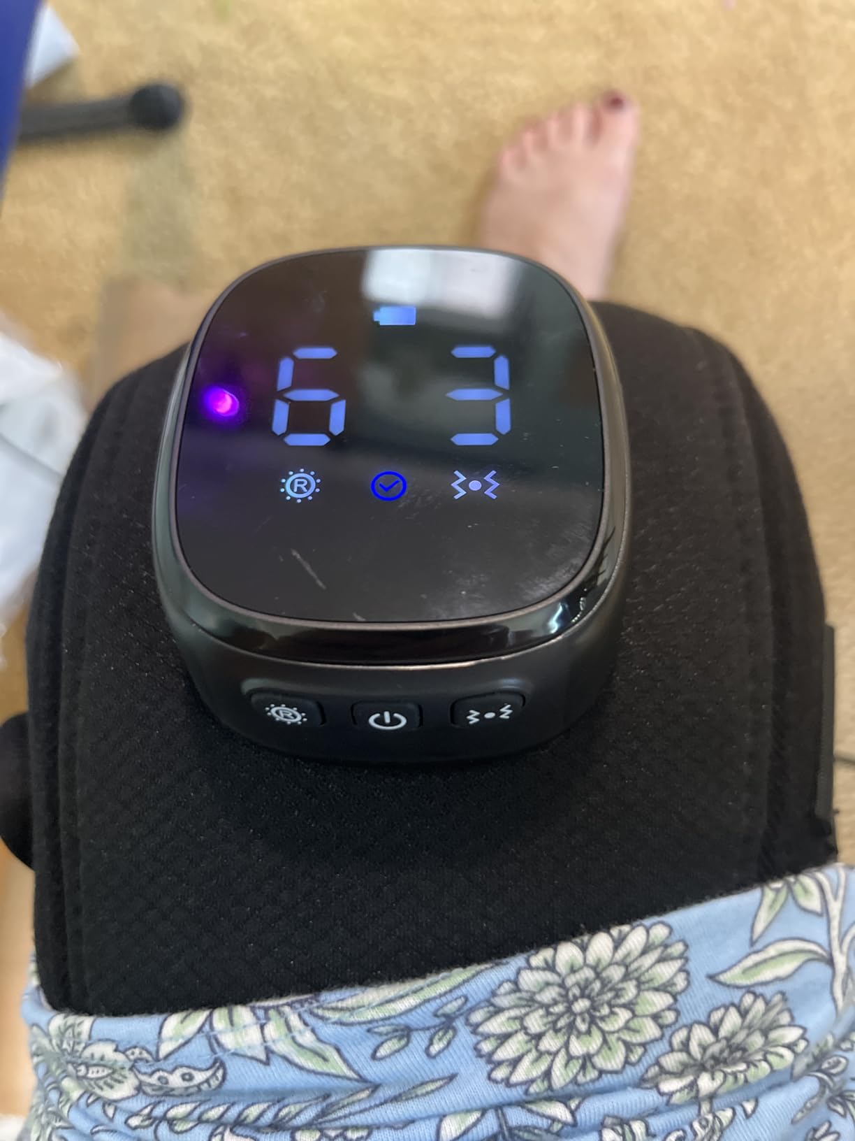 Comfytemp Cordless Red Light Therapy Knee Wrap, Vibration Massage, 3D | Wireless Portable 5000mAh Knee Massager, Near Infrared Light Brace for Knee, 660nm & 850nm customer photo 2