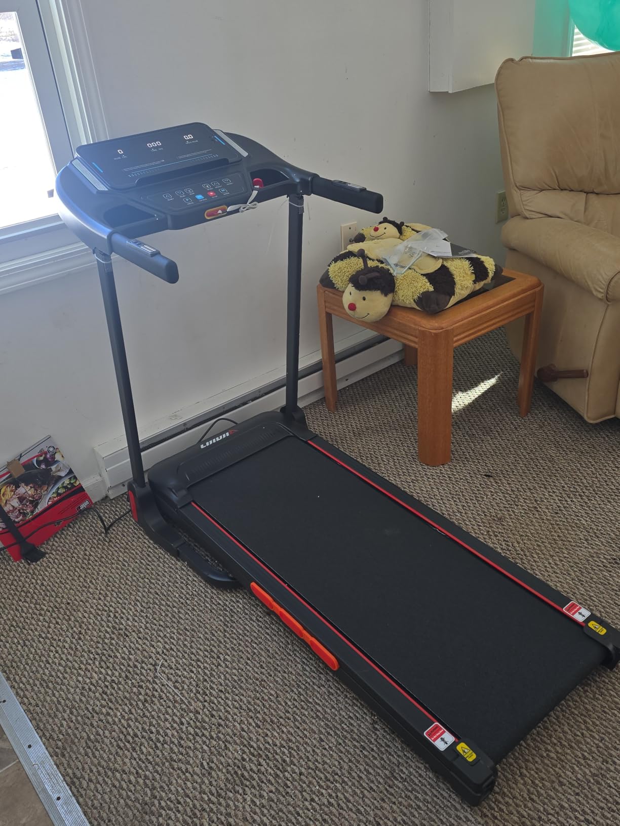LIJIUJIA Treadmill for Home, 15% Auto Incline, Workout Running Machine customer photo 1