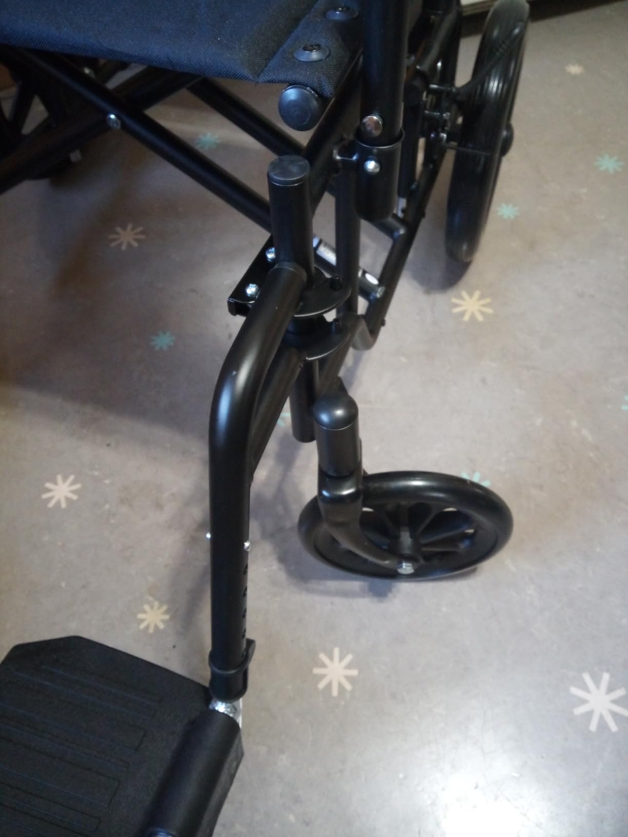 Vive Mobility Bariatric Transport Wheelchair for Adults - Supports 450lbs | Foldable, Heavy Duty Travel Wheel Chair - Portable, Transfer Aid with Swing Away Footrests & 22 Inch Wide Seat customer photo 2