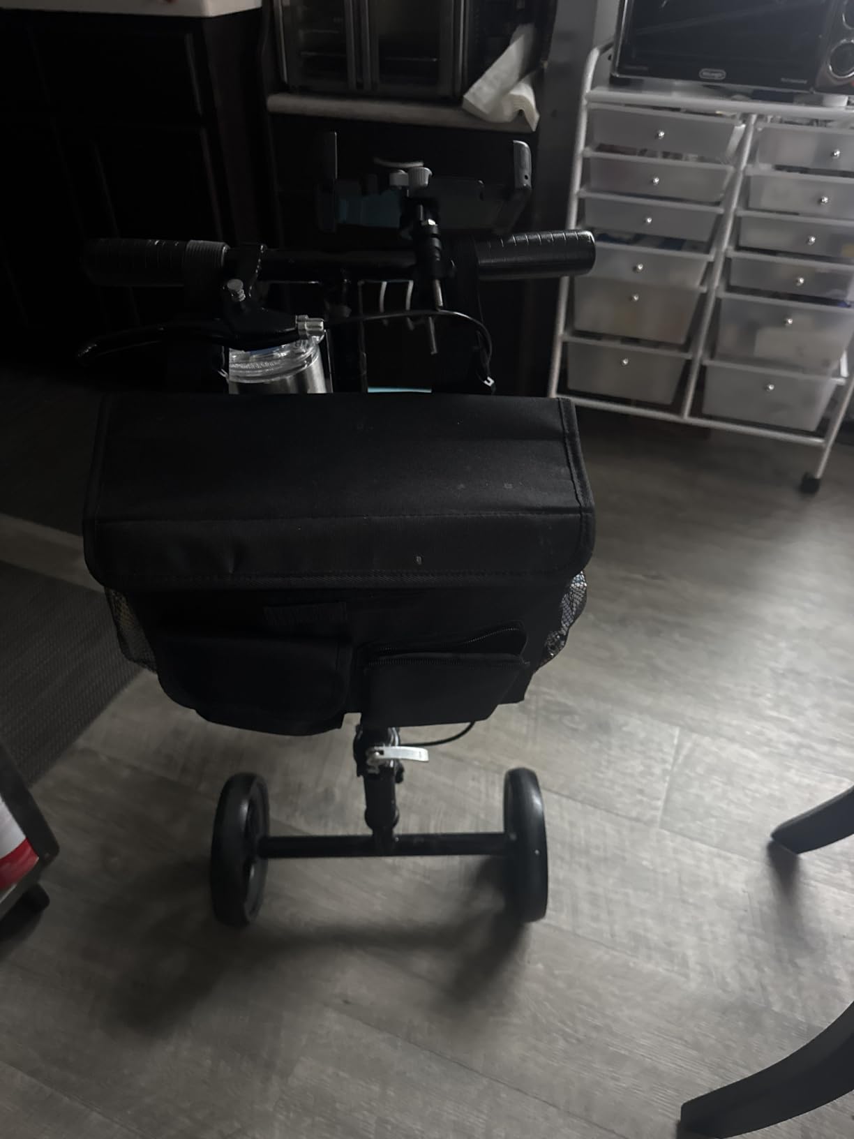 Electric Scooter Basket - Convenient Mobility Scooter Bag With 14-In Laptop Pocket and Cup Holders, Easy Installation for Bike, Mobility Scooter Accessories for Adults customer photo 1