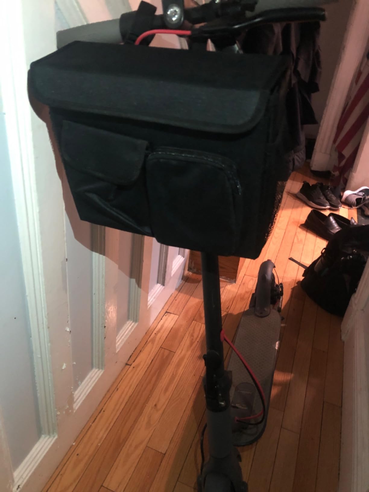 Electric Scooter Basket - Convenient Mobility Scooter Bag With 14-In Laptop Pocket and Cup Holders, Easy Installation for Bike, Mobility Scooter Accessories for Adults customer photo 2