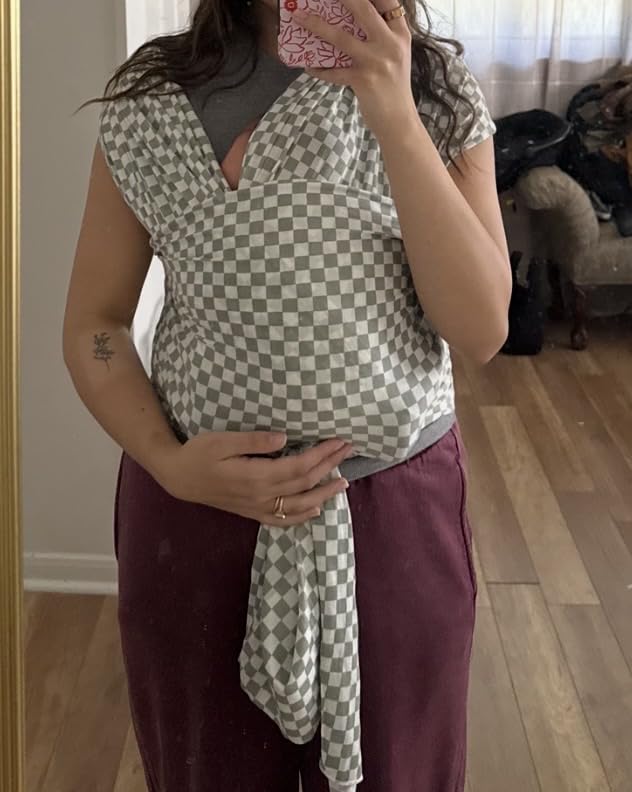 Solly Baby Wrap, Buttery-Soft Baby Carrier Newborn to Toddler 8-25 Lbs., Lightweight & Hands-Free Infant Sling Wrap, Breathable Summer Carrier, Baby Wearing & Postpartum Essential, New Mom Gift, Basil customer photo 2