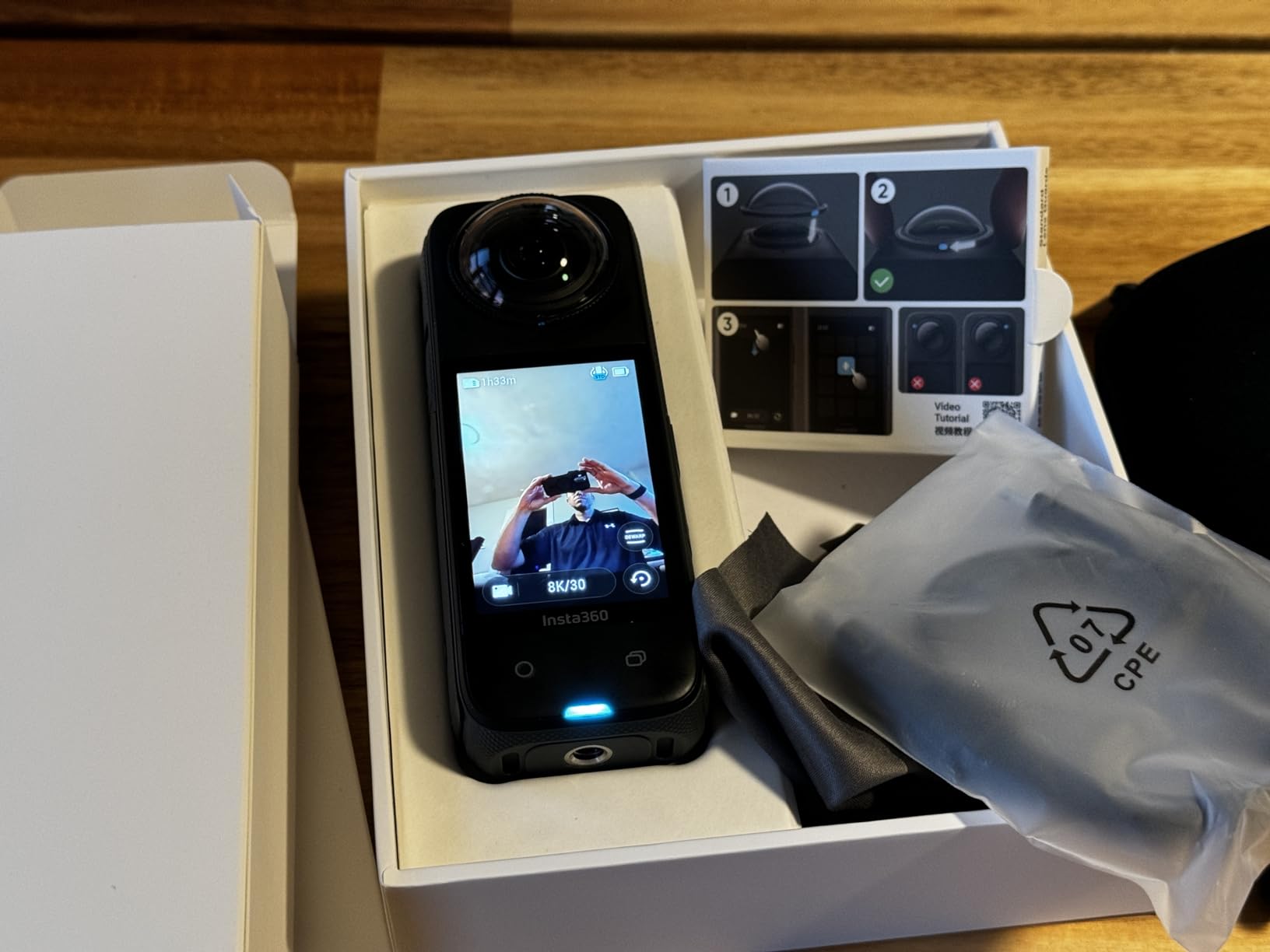 Insta360 X4 Standard Bundle - Waterproof 8K 360 Action Camera, 4K Wide-Angle Video, Invisible Selfie Stick Effect, Removable Lens Guards, 135 Min Battery Life, AI Editing, Stabilization customer photo 1