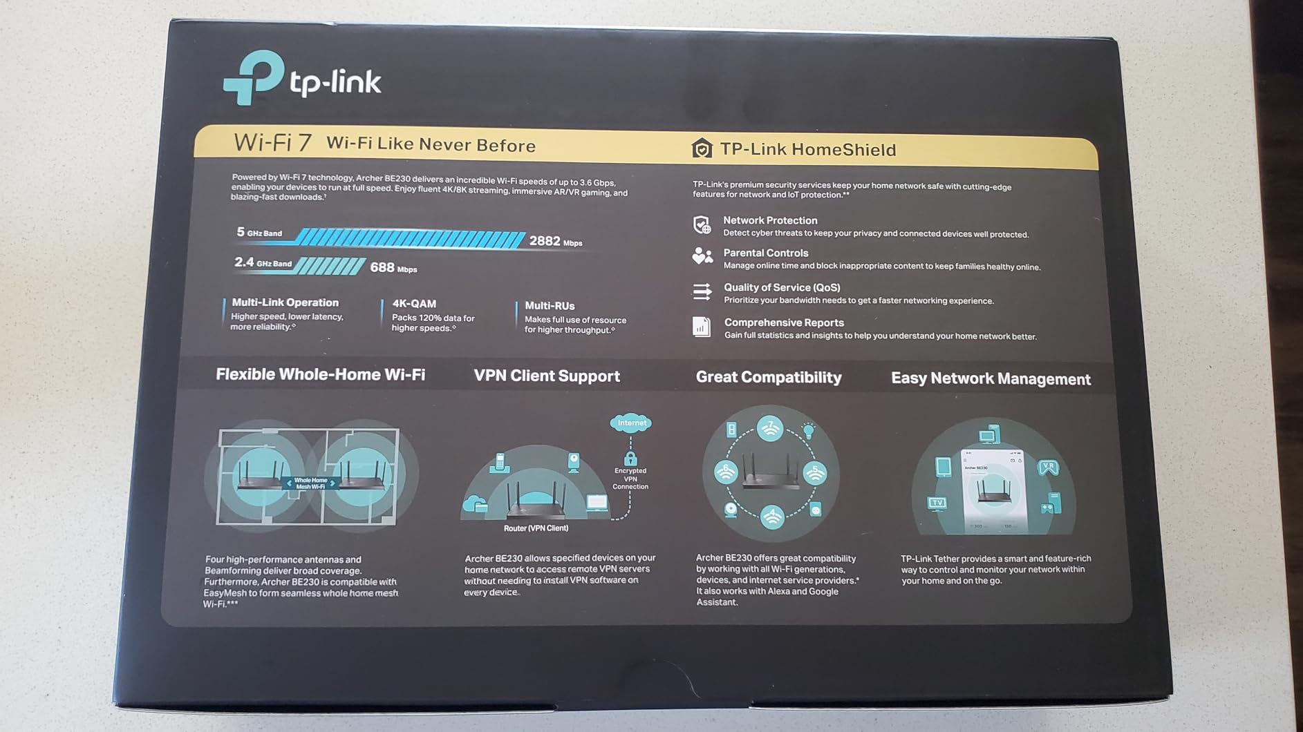 TP-Link Dual-Band BE3600 Wi-Fi 7 Router, Archer BE230 customer photo 1