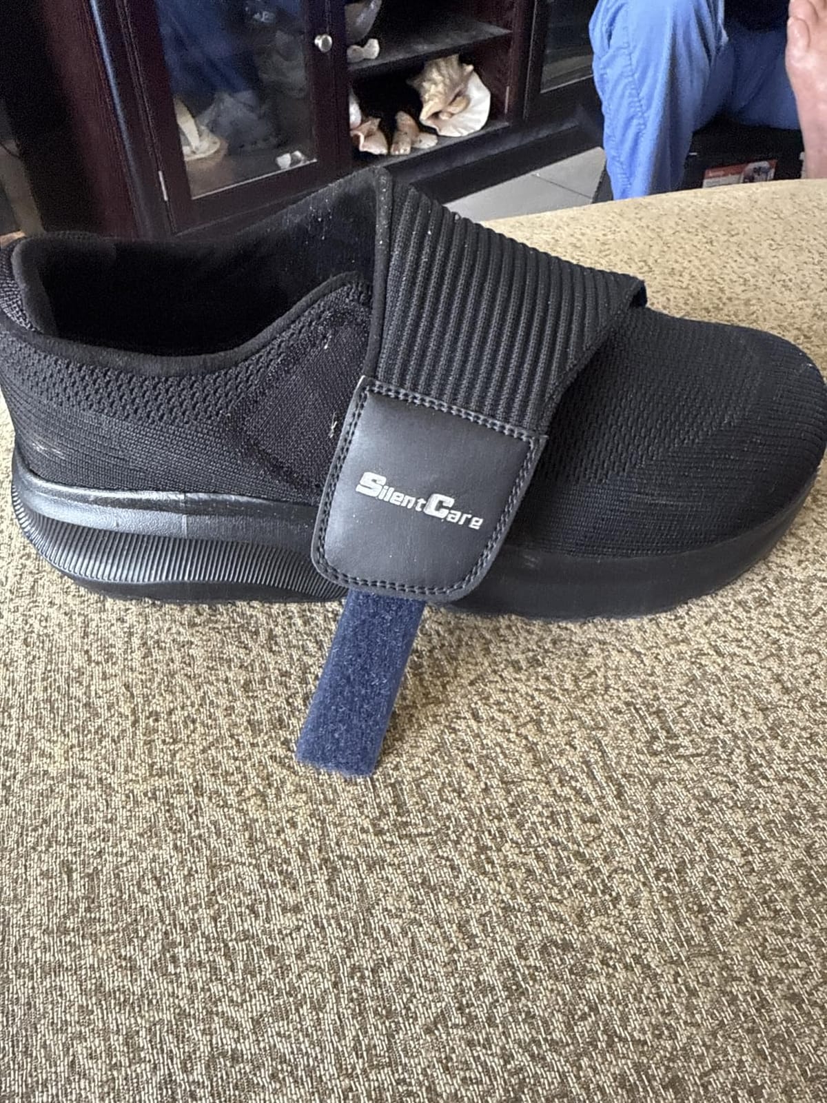 SILENTCARE Diabetic Shoes for Men Wide Toe Box Slip-on Shoes for Swollen Feet Adjustable Walking Shoes for Elderly Foot Pain Relief Neuropathy customer photo 2