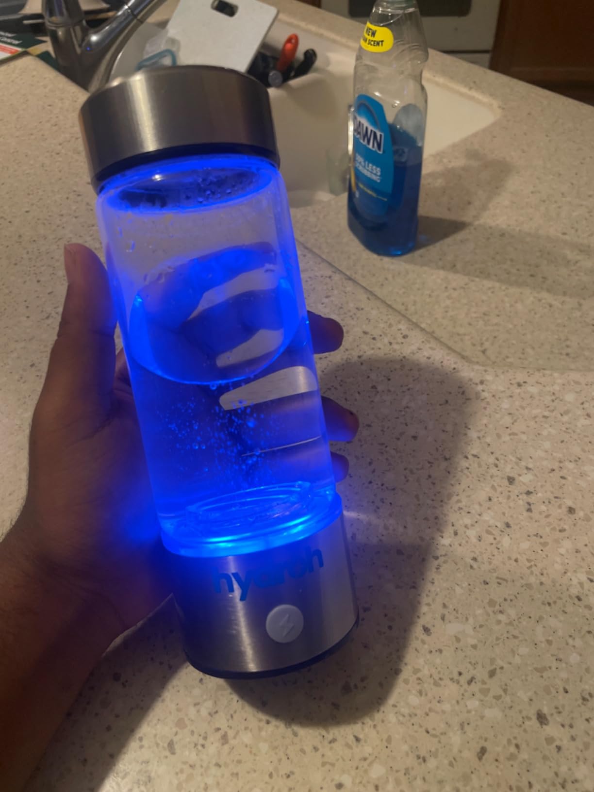 Hydroh Original Hydrogen Water Bottle 15oz, Portable Hydrogen Water Bottle 2024, Advanced Hydrogen Rich Water Maker with SPE/PEM for Home Office Fitness Travel Drinking customer photo 1