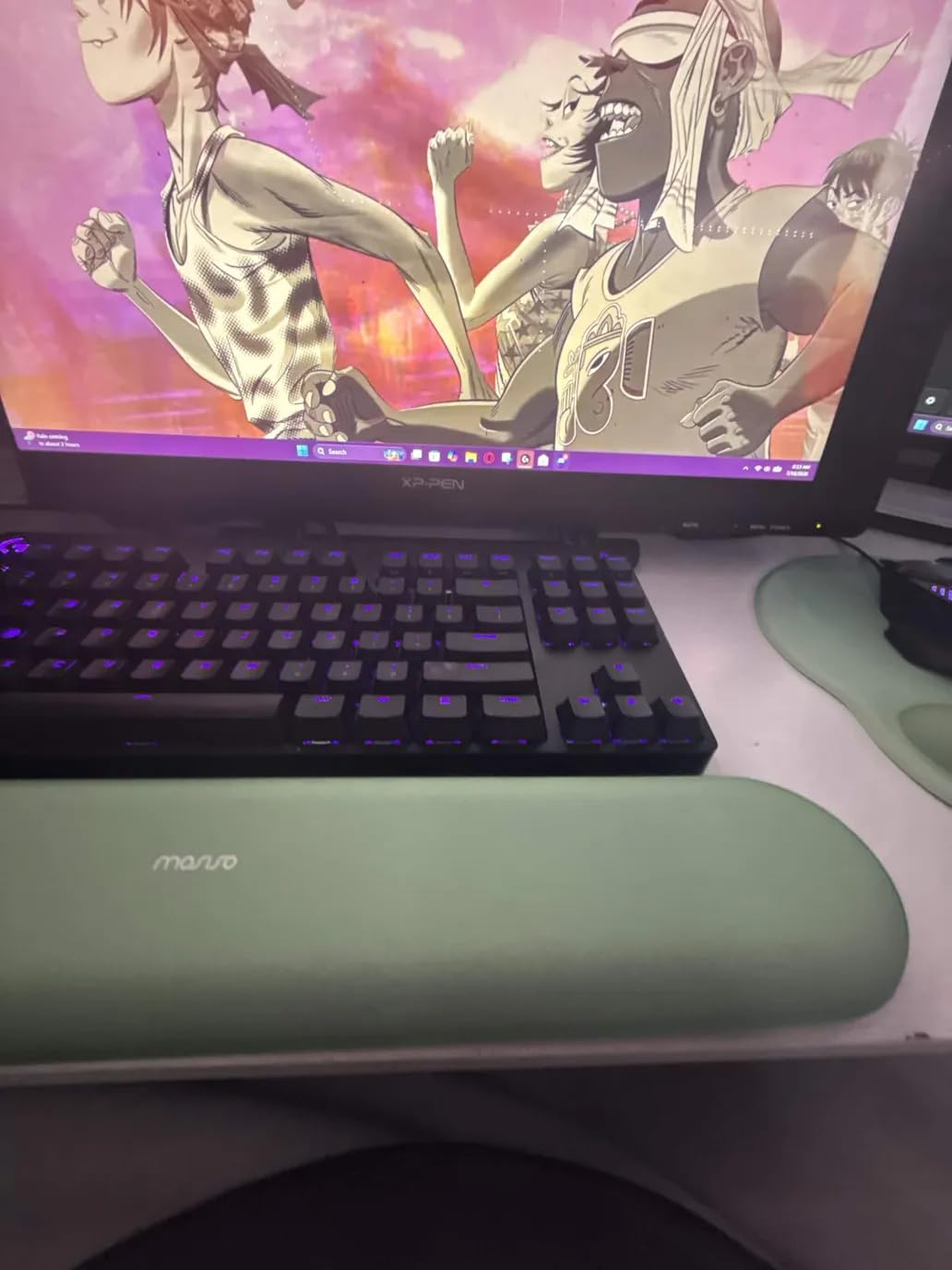 MOSISO Wrist Rest Support for Mouse Pad&Keyboard Set, Antique Green customer photo 1