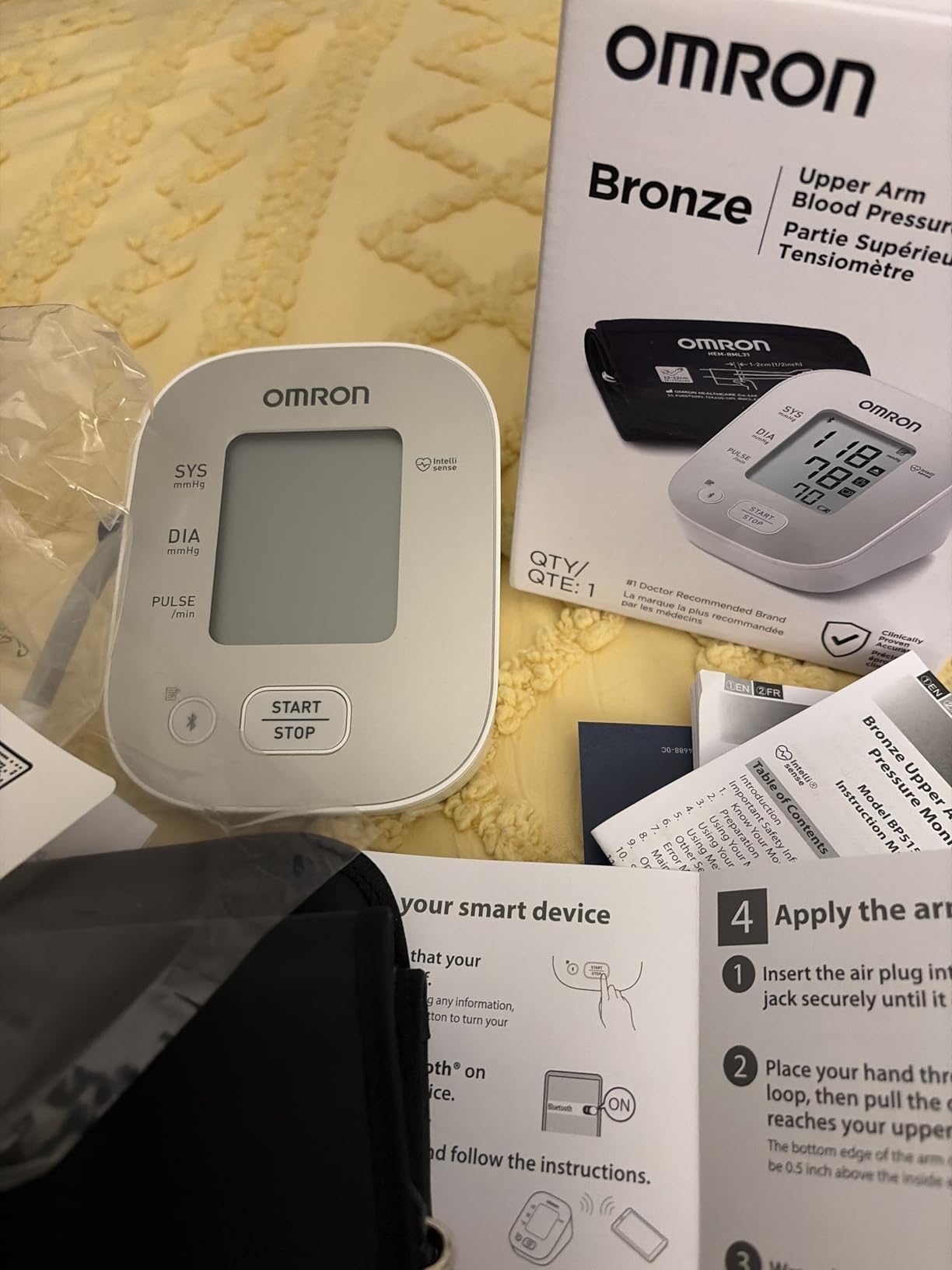 OMRON Bronze Blood Pressure Monitor & Upper Arm Blood Pressure Cuff | For Home Use - #1 Doctor & Pharmacist Recommended Brand - Clinically Validated - Connect App customer photo 2