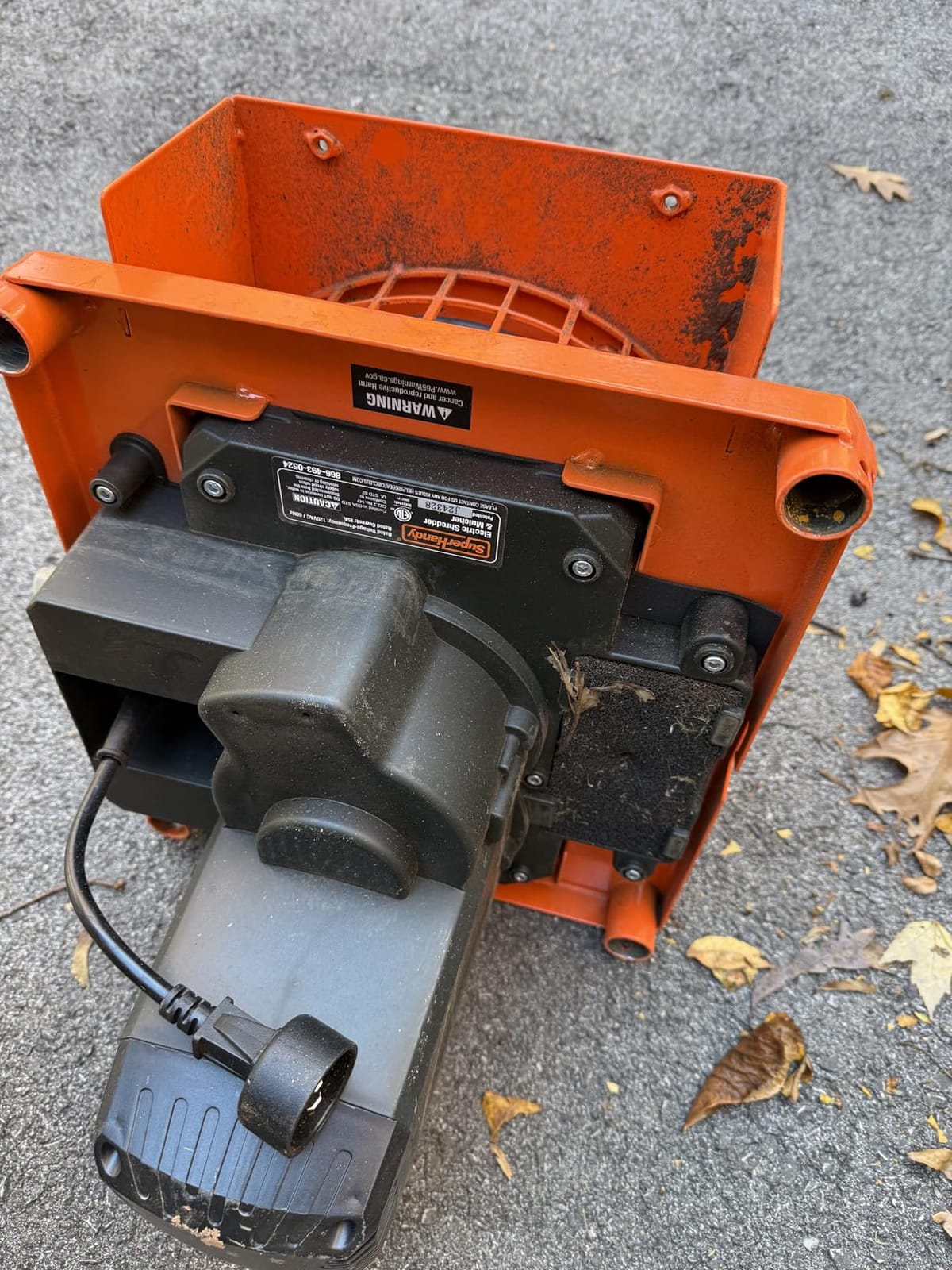 SuperHandy Electric Leaf Mulcher Shredder, 15-AMP, Yard Waste | Electric leaf shredder for leaves, grass and yard waste; high reduction ratio supports compost prep and cleaner cleanup customer photo 2