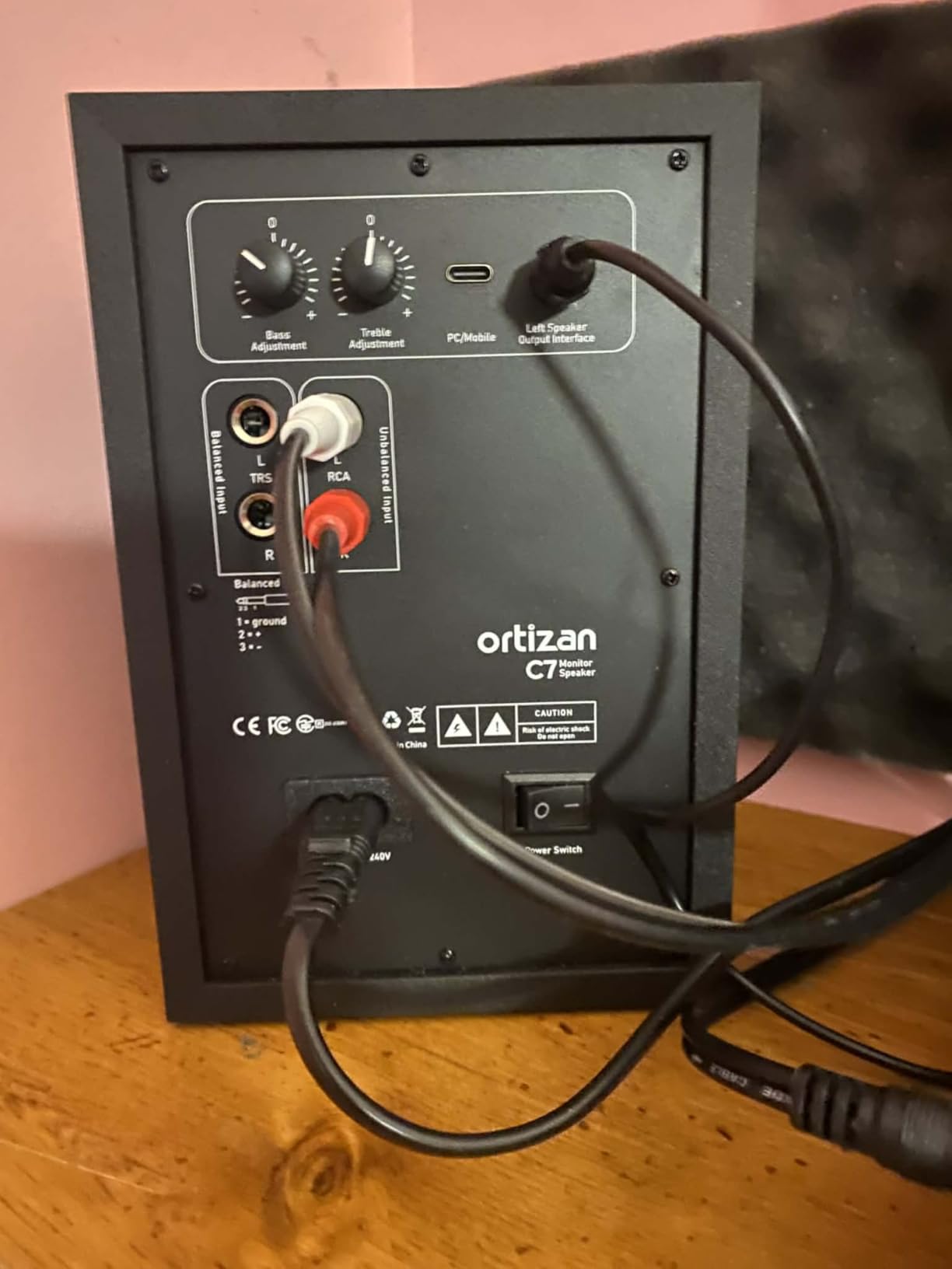 Ortizan C7 Powered Studio Monitors Pair with Bluetooth 5.3, Black | FOR HOME STUDIOS - Compact active monitors for music production, content creation, gaming and desktop audio. customer photo 2