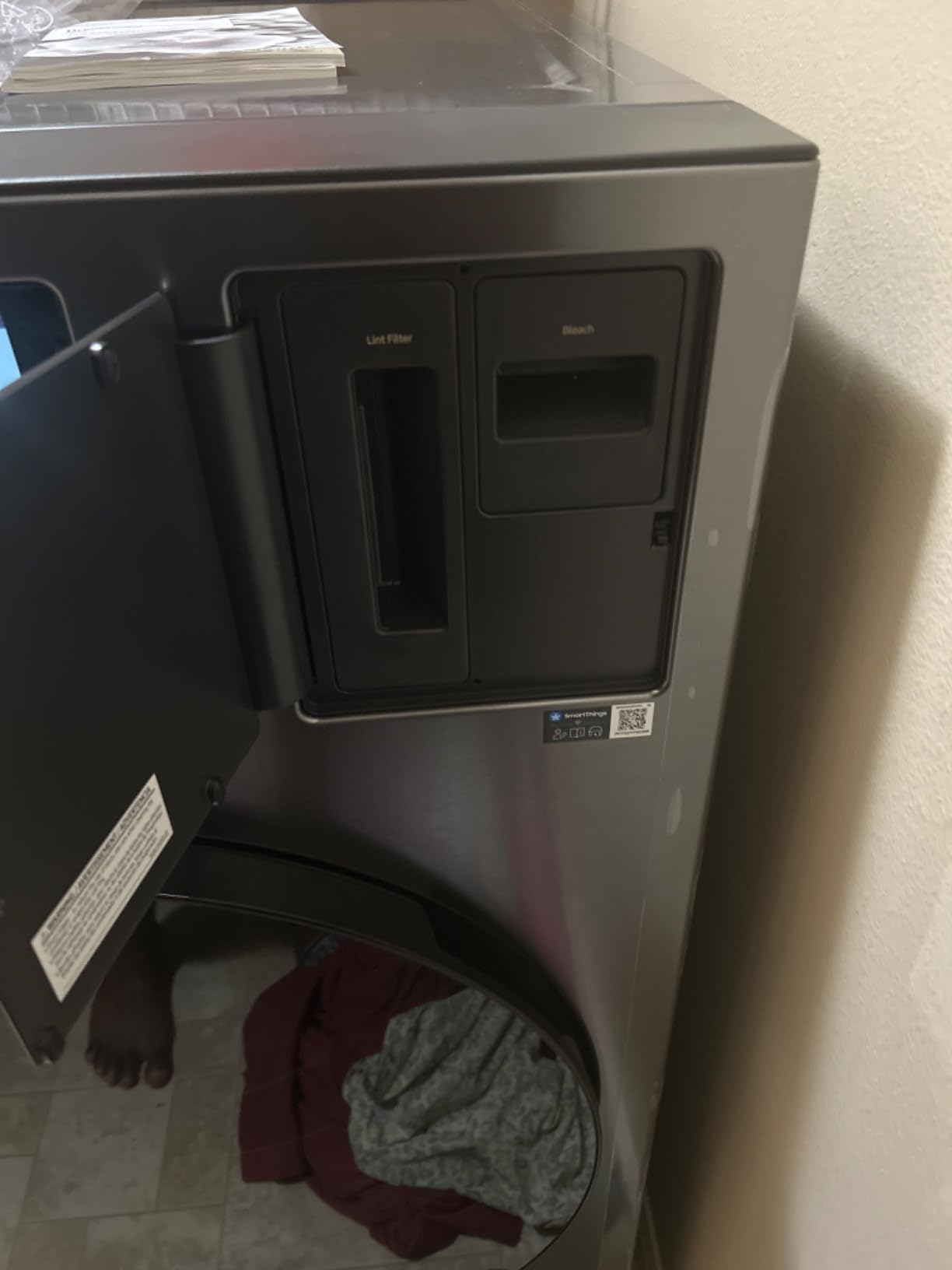 Samsung 5.3 cu. ft. Bespoke AI Laundry Ventless Heat Pump Dryer Combo All-in-One Ultra Capacity Washer with AI Home, Dark Steel, WD53DBA900HZA1 customer photo 1