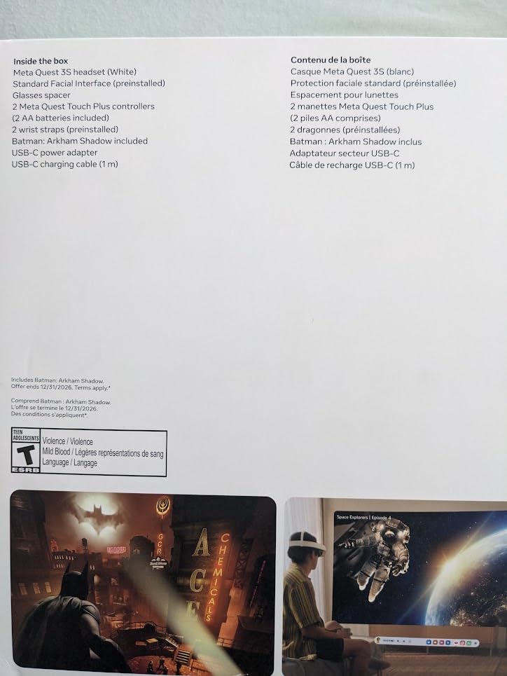 Meta Quest 3S 128GB - Get Batman: Arkham Shadow and a 3-Month Trial of Meta Horizon+ Included - All-in-One Headset customer photo 1