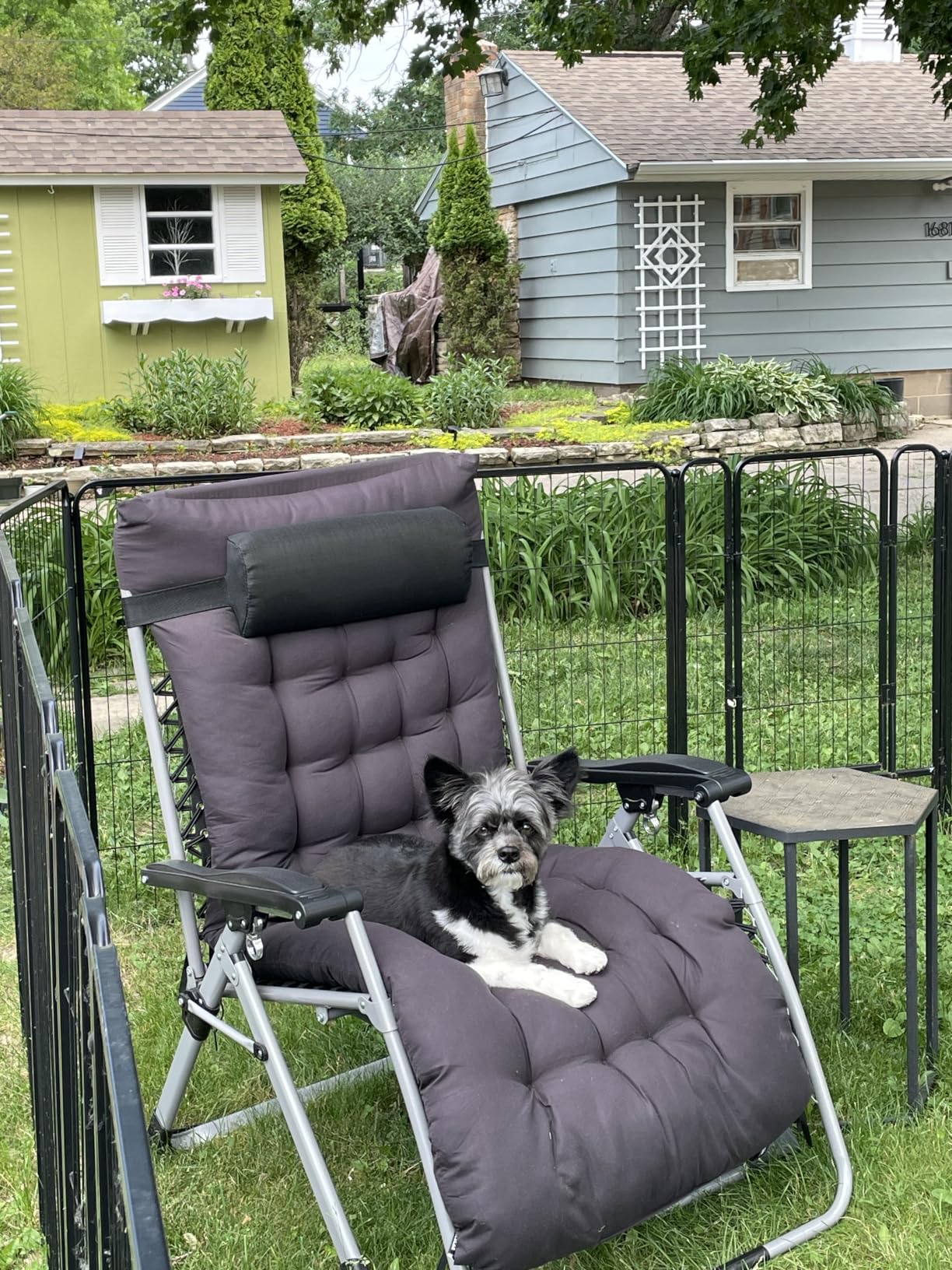 VEVOR Zero Gravity Chair, 33 inch Zero Gravity Recliner Lounge Chair for Indoor and Outdoor, Adjustable Anti Gravity Chair with Cushion, Headrest, Footrest, and Cupholder, 500 lbs, Gray customer photo 1