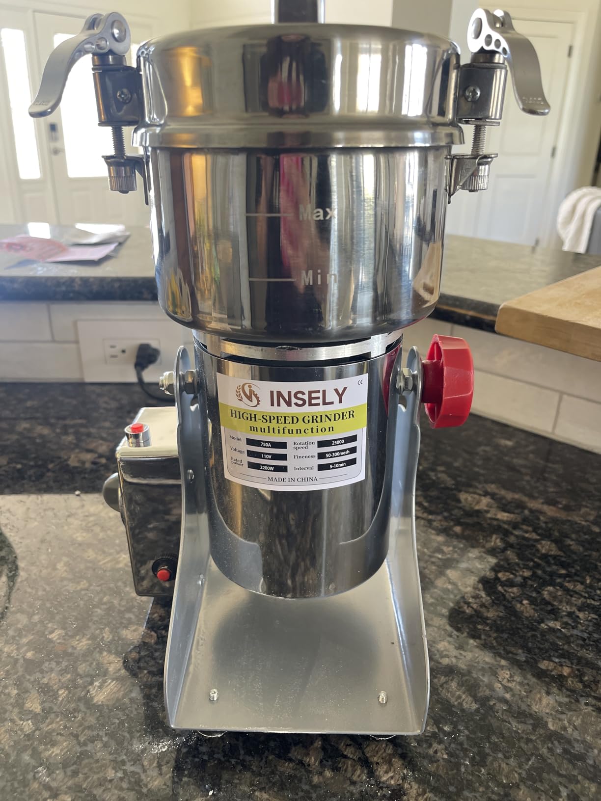 Grain Mill 750g, flour mill grinder for home, Electric Stainless Steel Grain Grinder for Wheat, Spices, coffee, Corn and Other Dry Food Grinders for Kitchen customer photo 1