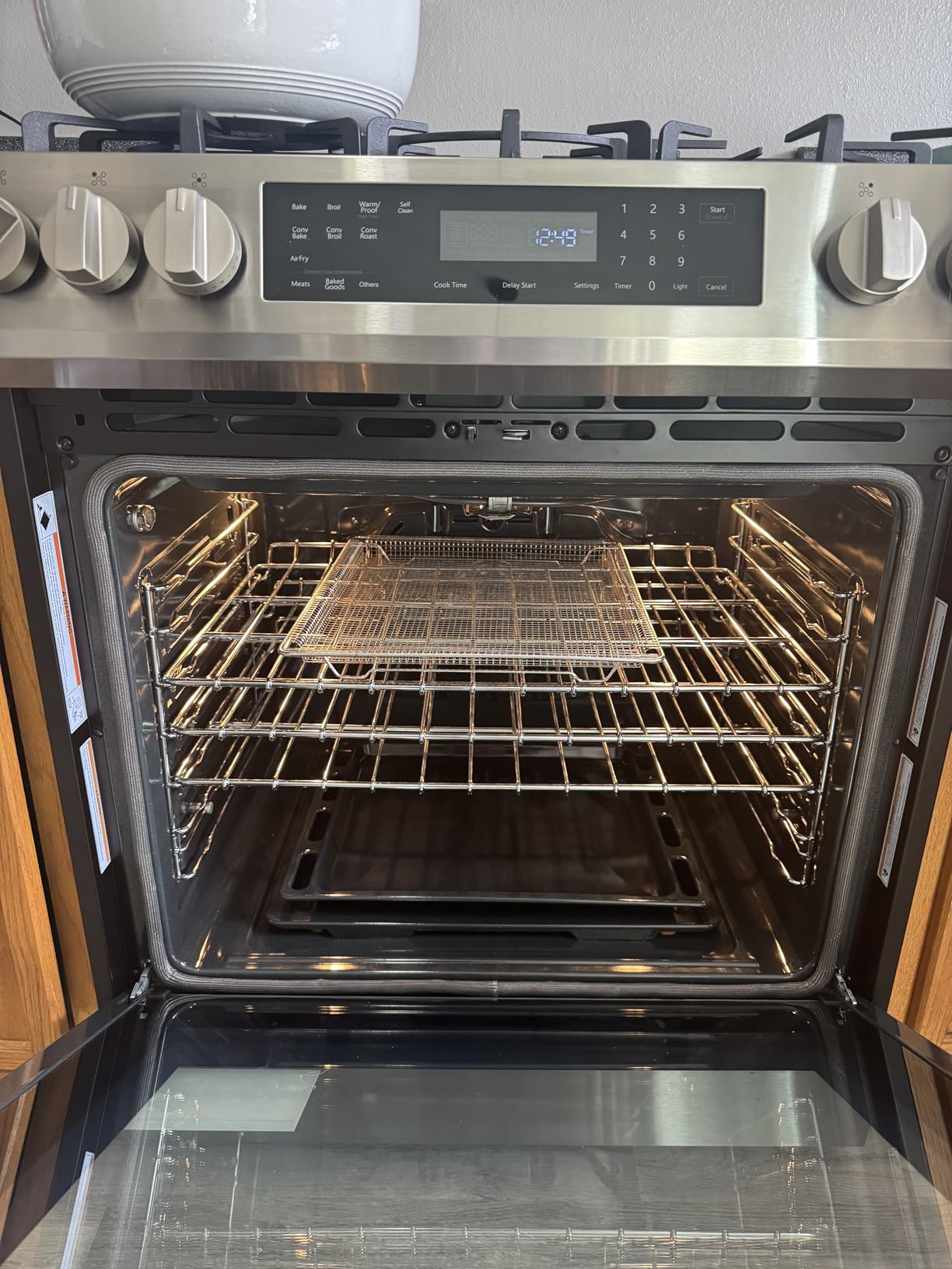 Kenmore 5.6 cu. ft. Front Control Gas Range Oven - Stainless Steel | 5 Burners, Turbo Boil+, True Convection, Air Fry With Rack, Three Oven Racks, Self Clean, Cast Iron Grates, Wok Ring, LP Kit customer photo 2