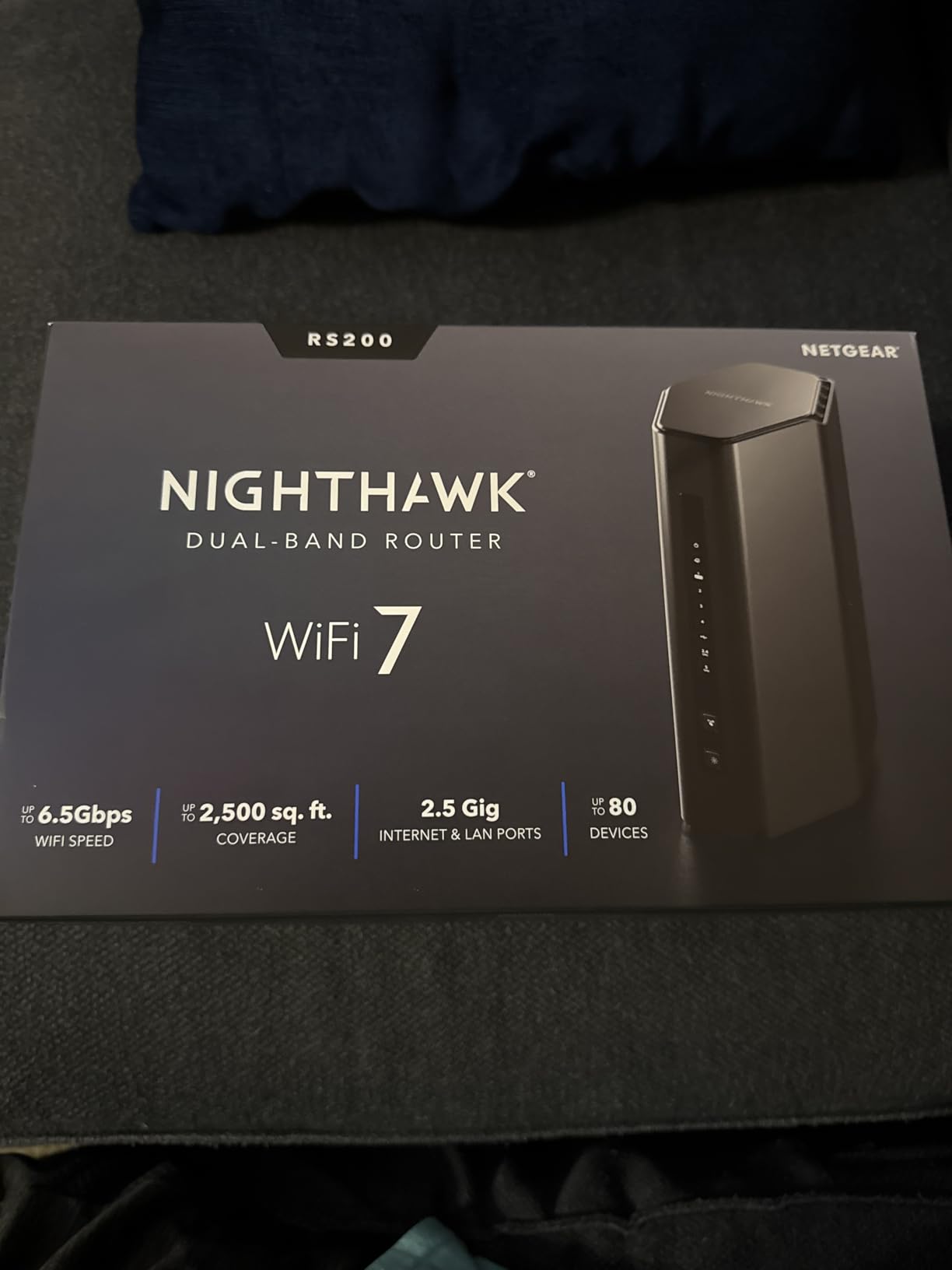 NETGEAR Nighthawk Dual-Band WiFi 7 Router (RS200) Router Only- BE6500 Wireless Speed (up to 6.5 Gbps) - Covers up to 2,500 sq. ft., 80 Devices - 2.5 Gig Internet Port - Free Expert Help customer photo 2