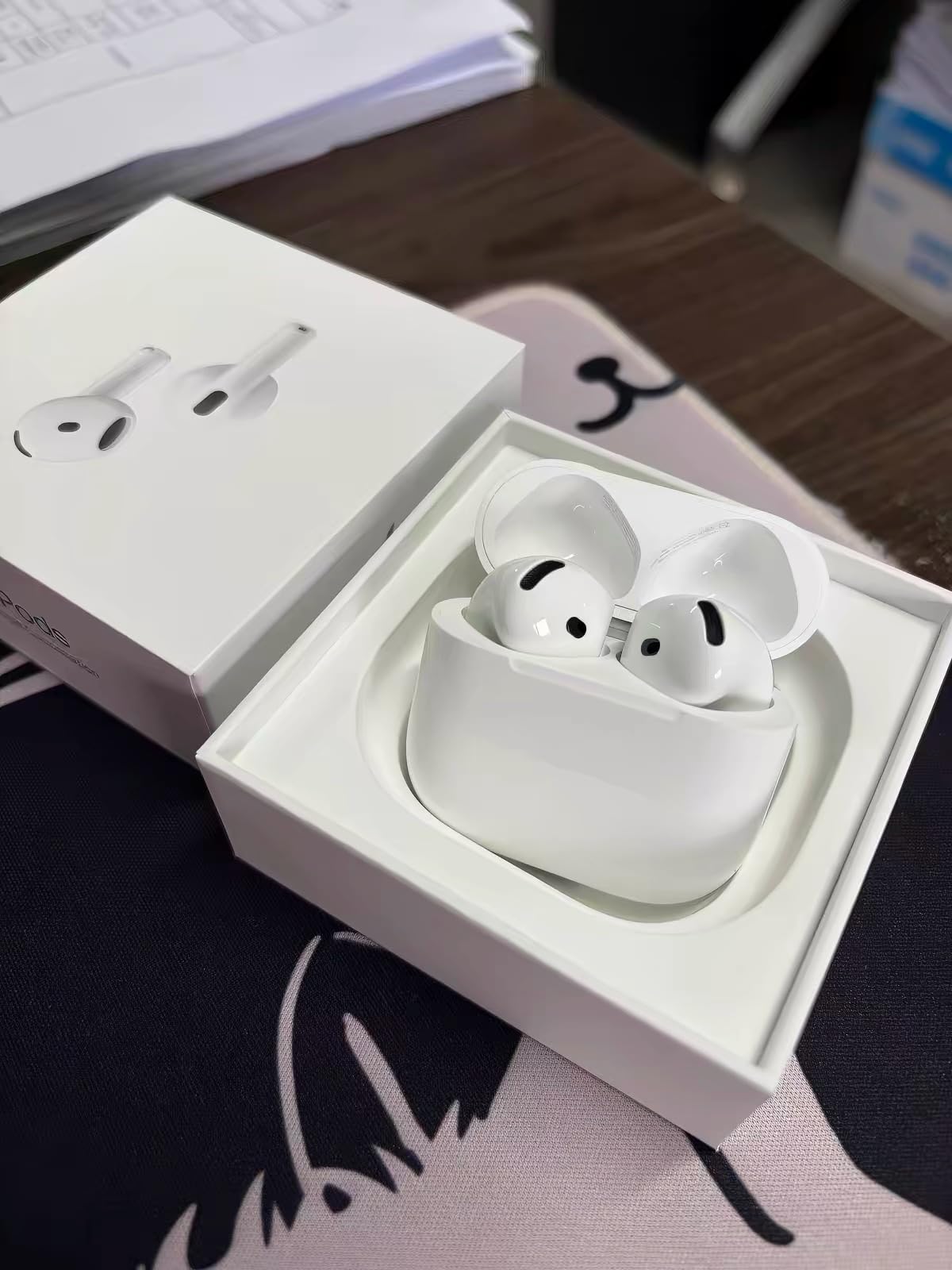 Apple AirPods 4 Wireless Earbuds | Bluetooth Headphones, Personalized Spatial Audio, Sweat & Water Resistant, USB-C Charging Case, H2 Chip customer photo 1