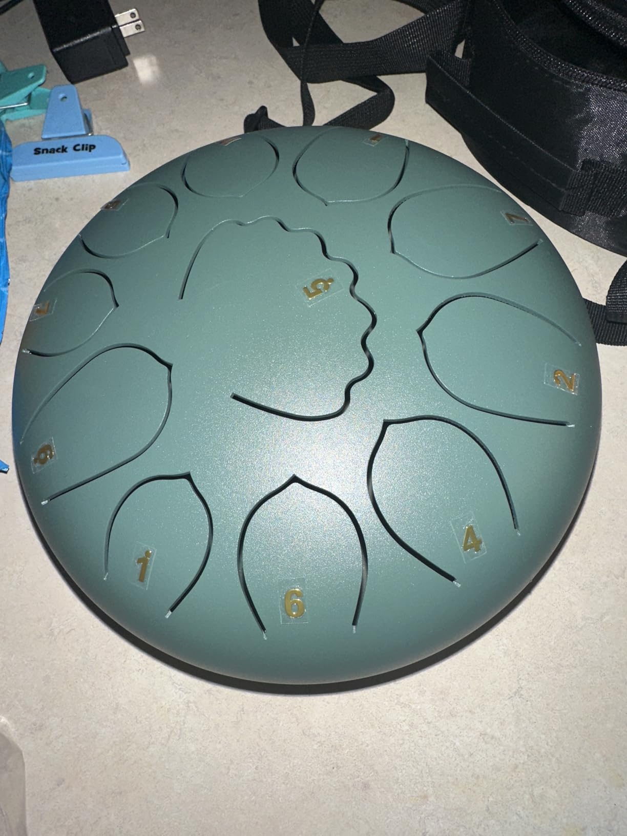 8 Inch Steel Tongue Drum - 11 Notes Meditation & Sound Healing Drum, Outdoor Rain Drum for Garden Decor, Relaxation, Yoga & Mindfulness, with Mallets & Carry Bag customer photo 1