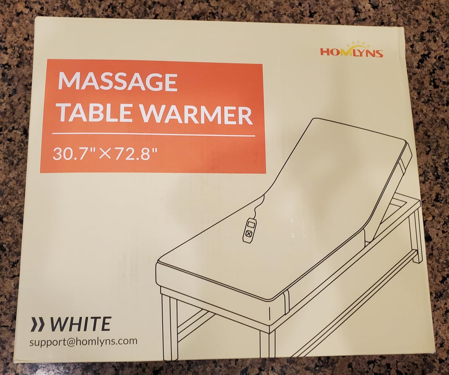 HOMLYNS LuxeHeat Massage Table Warmer Heating Pad, 30