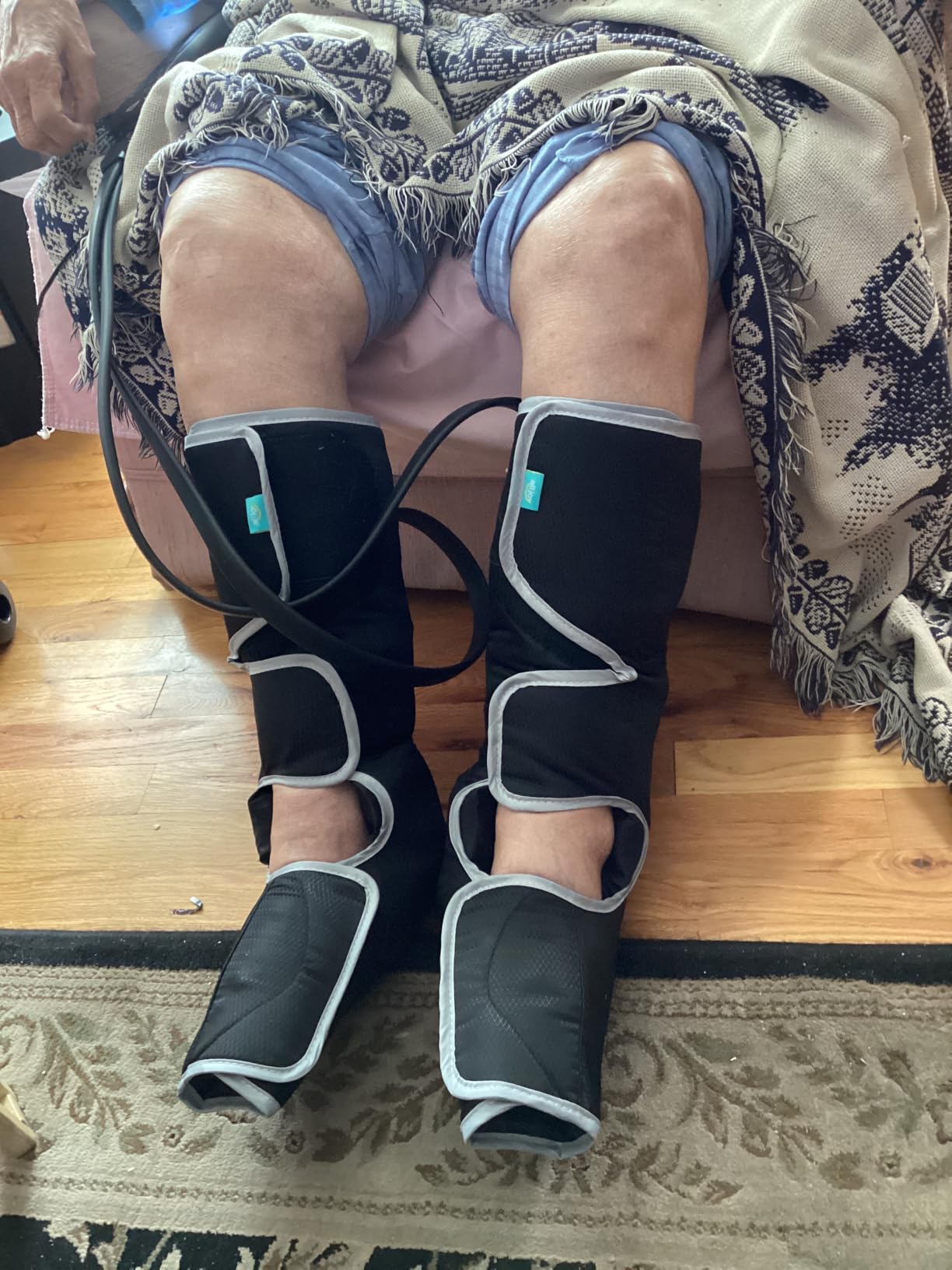 ALLJOY Leg Massager for Circulation and Pain Relief FSA,Gifts for Men Women | Leg Massager with Heat and Compression Helpful for Vericose Veins, Fatigue, Cramps, Swelling, Edema customer photo 1
