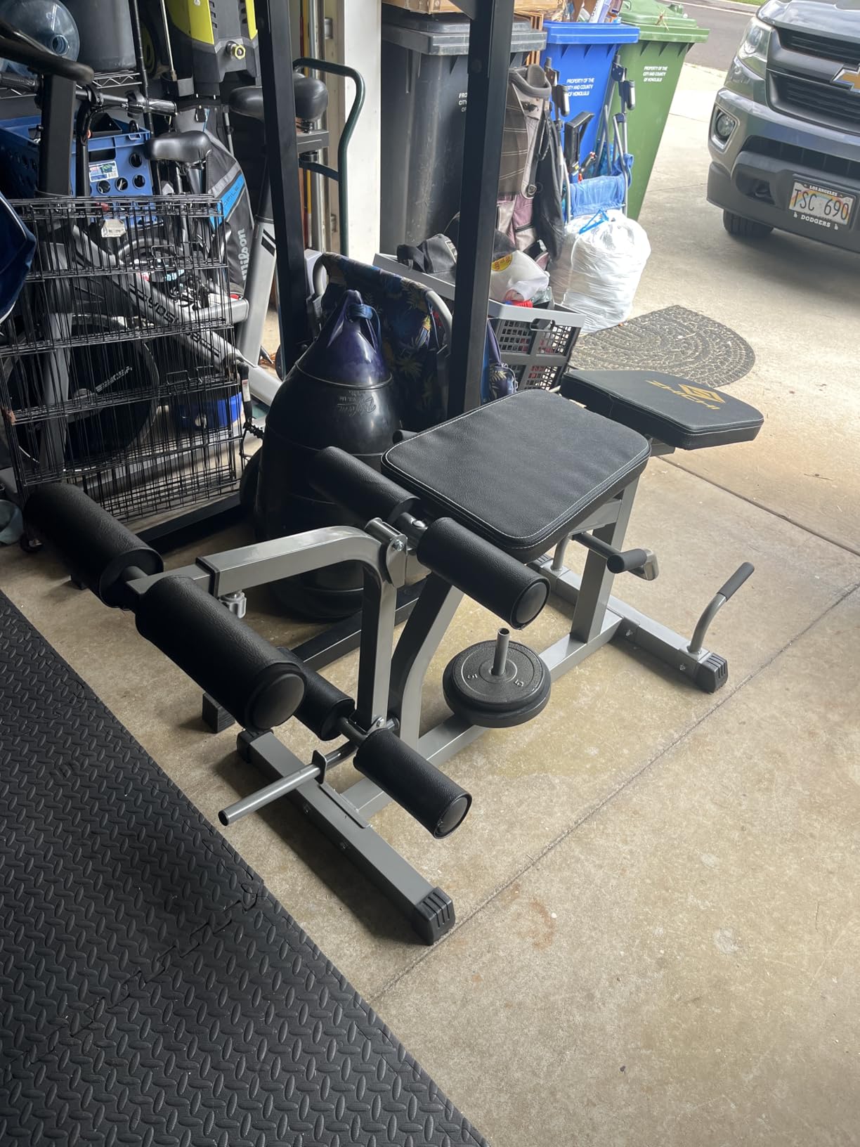 Z ZHICHI 2-in-1 Leg Curl/Extension Machine, Home Use, Burn quads/Calves Fast | 5s Quick Function Switch, 7.9sqft Flexible Space Use, 3 sets Quads+calves=burn, 50x50x1.4mm Sq tube, Holds 660LBS rock solid customer photo 2