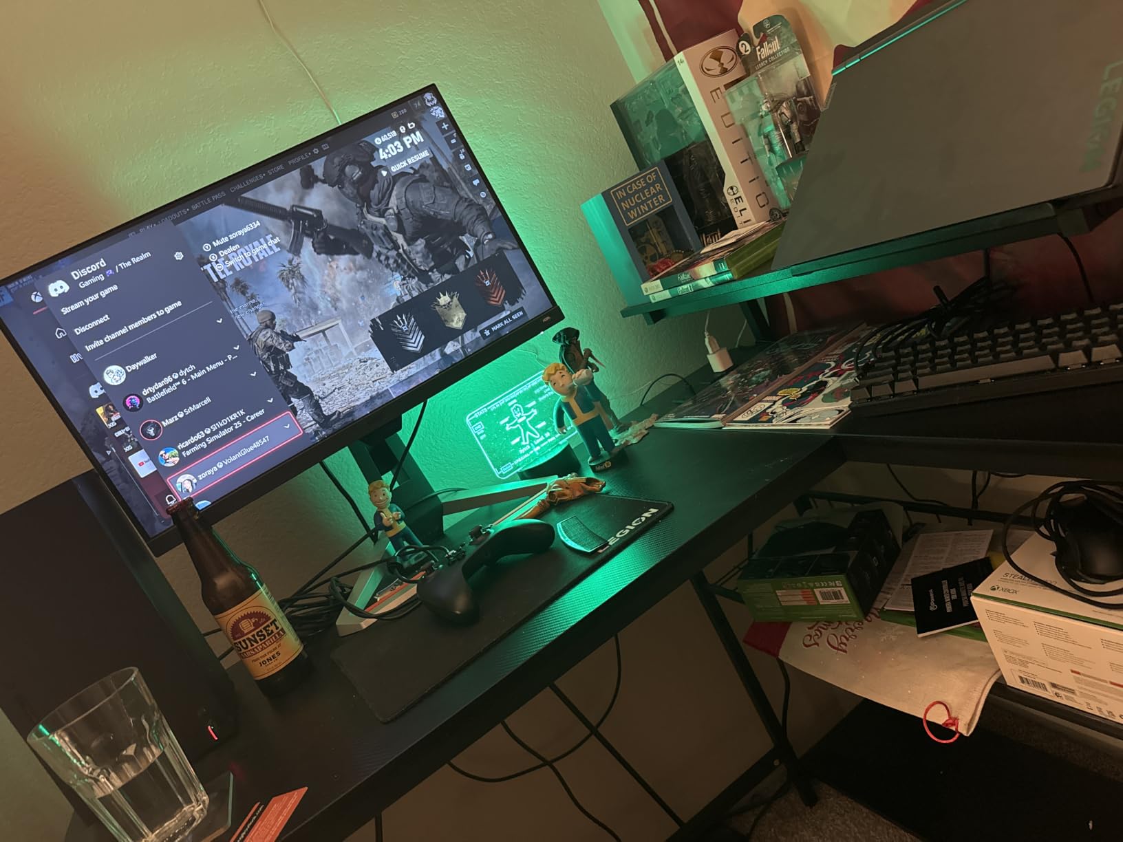 Bestier 42-Inch L-Shaped Computer Desk with Charging & LED, Black | Charging 2AC+USB+Type-C, RGB LED Strip, Reversible Shelves, Monitor Stand, Headphone Hook, Cable Mgmt, Small Space customer photo 2