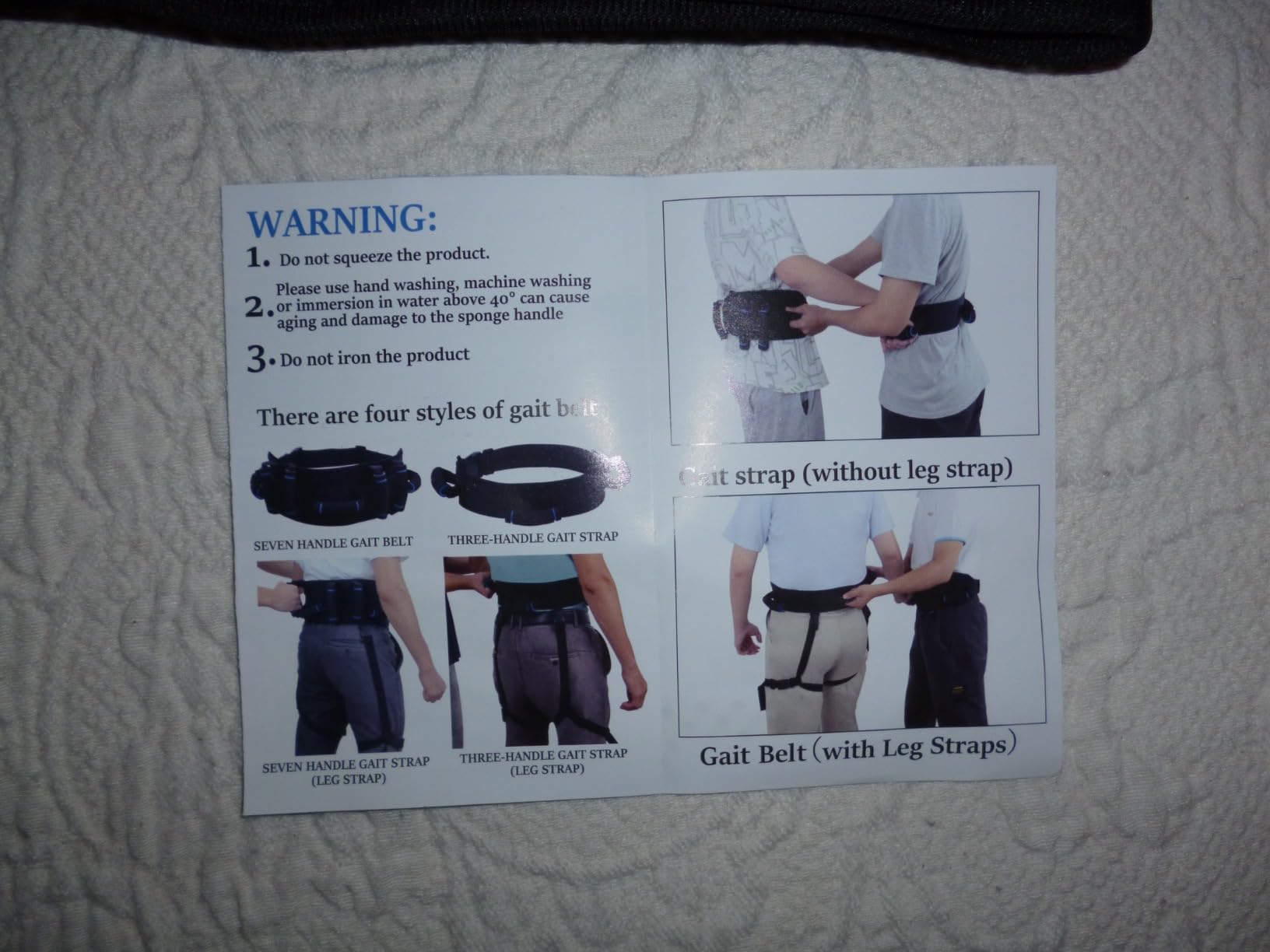 Transfer Belt for Seniors, Safety Walking Support with Quick Release Buckle | Multiple Padded Handles, 29-48