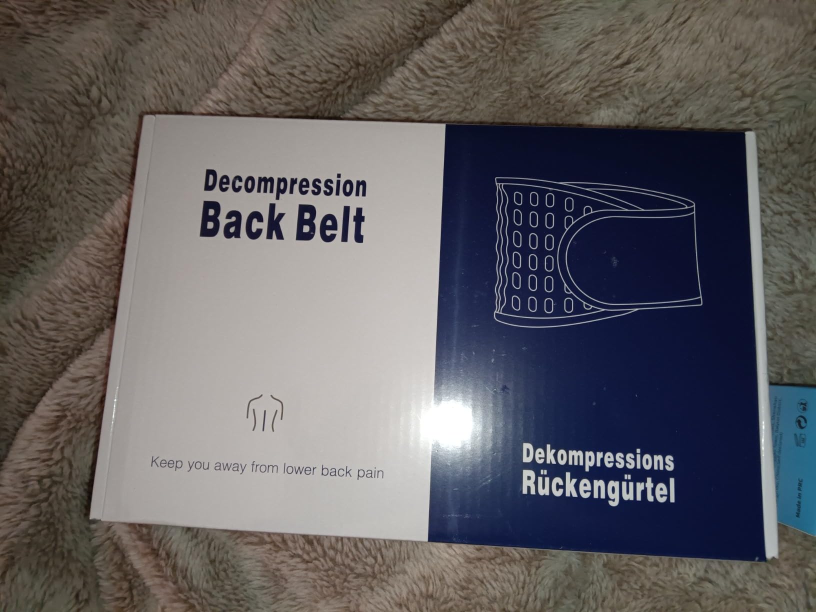 Decompression Back Belt with Electric Inflatable Pump -Lumbar Support Belt for Lower Back Pain Relief, Air Traction Device Fits Waist Size 29-49 Inches (Blue) customer photo 1