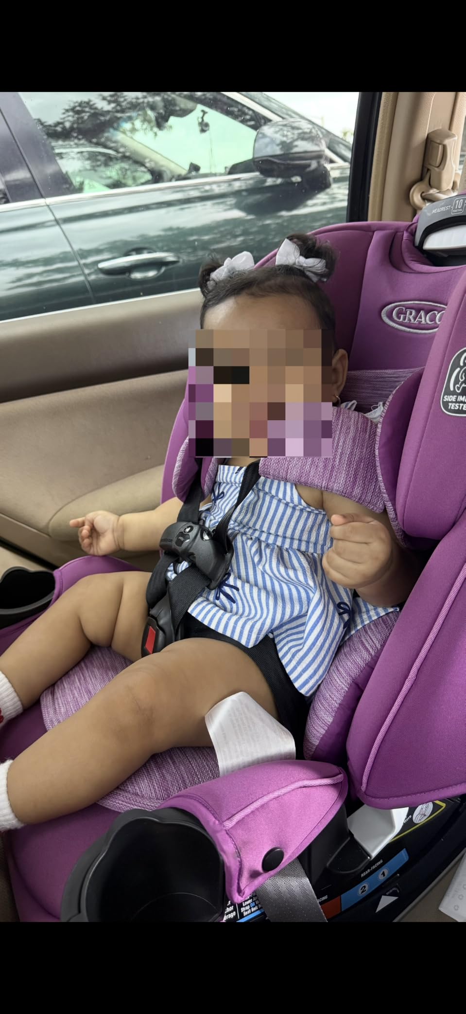 Graco Slimfit 3-in-1 Convertible Car Seat, Ultra-Space-Saving Design, Silas, Suitable for Rear and Forward-Facing, Highback Booster Seat with 10-Position Headrest customer photo 2