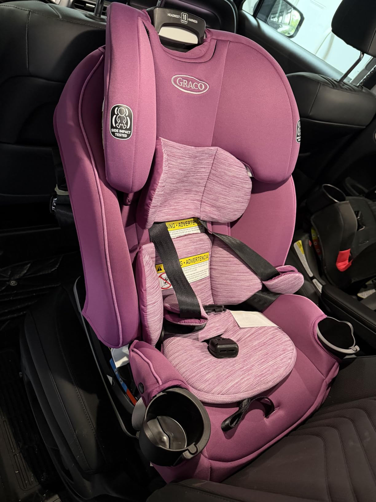 Graco Slimfit 3-in-1 Convertible Car Seat, Slim Space-Saving Design, Highback Booster with 10-Position Headrest, Rear and Forward Facing (Jarret) customer photo 1