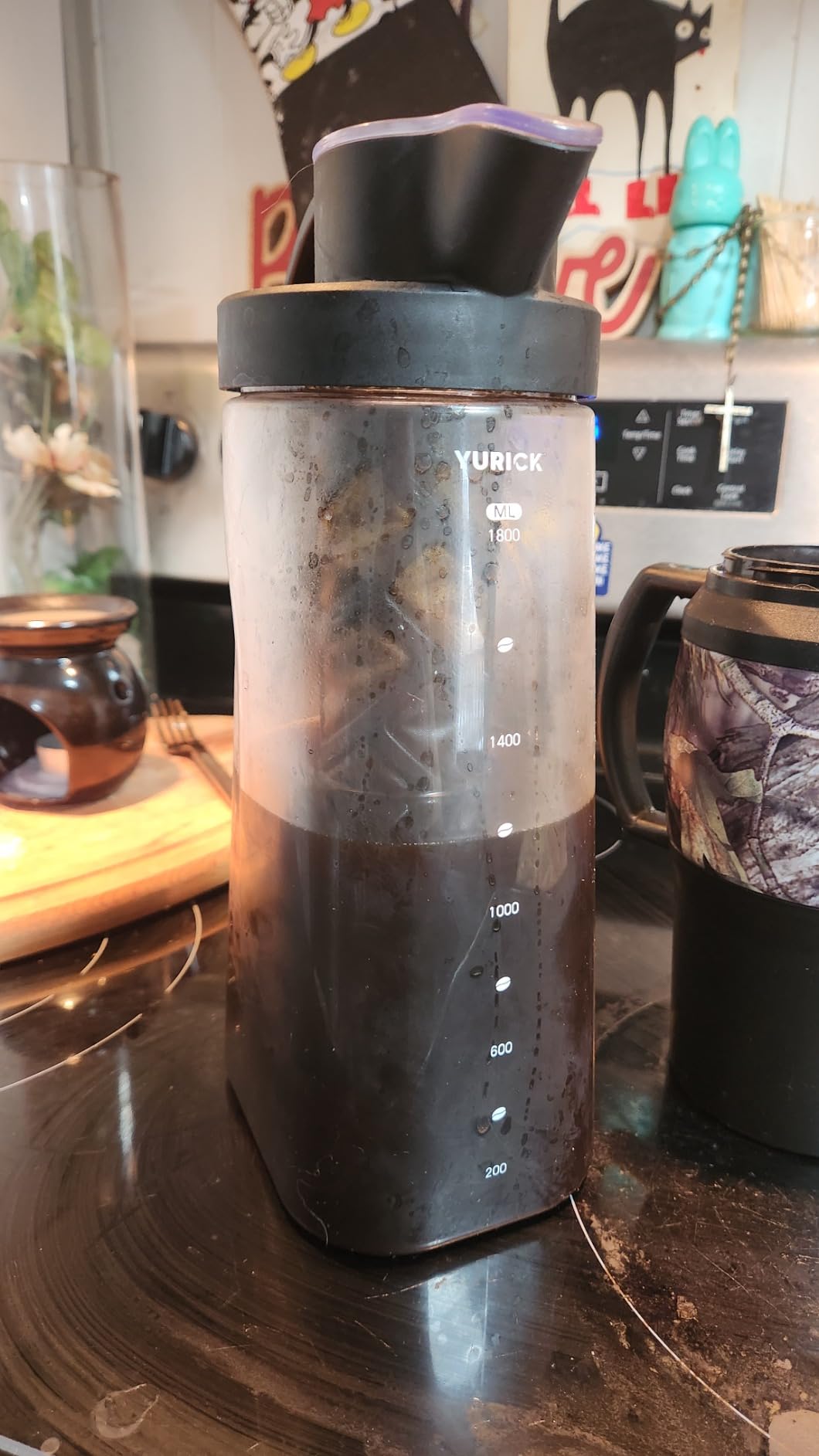Cold Brew Coffee Maker, 70 oz (2100 ml) BPA Free Tritan Pitcher, Iced Coffee Maker and Tea Brewer, 100% Leak-Proof, Easy to Clean Reusable Mesh Filter, Black customer photo 1