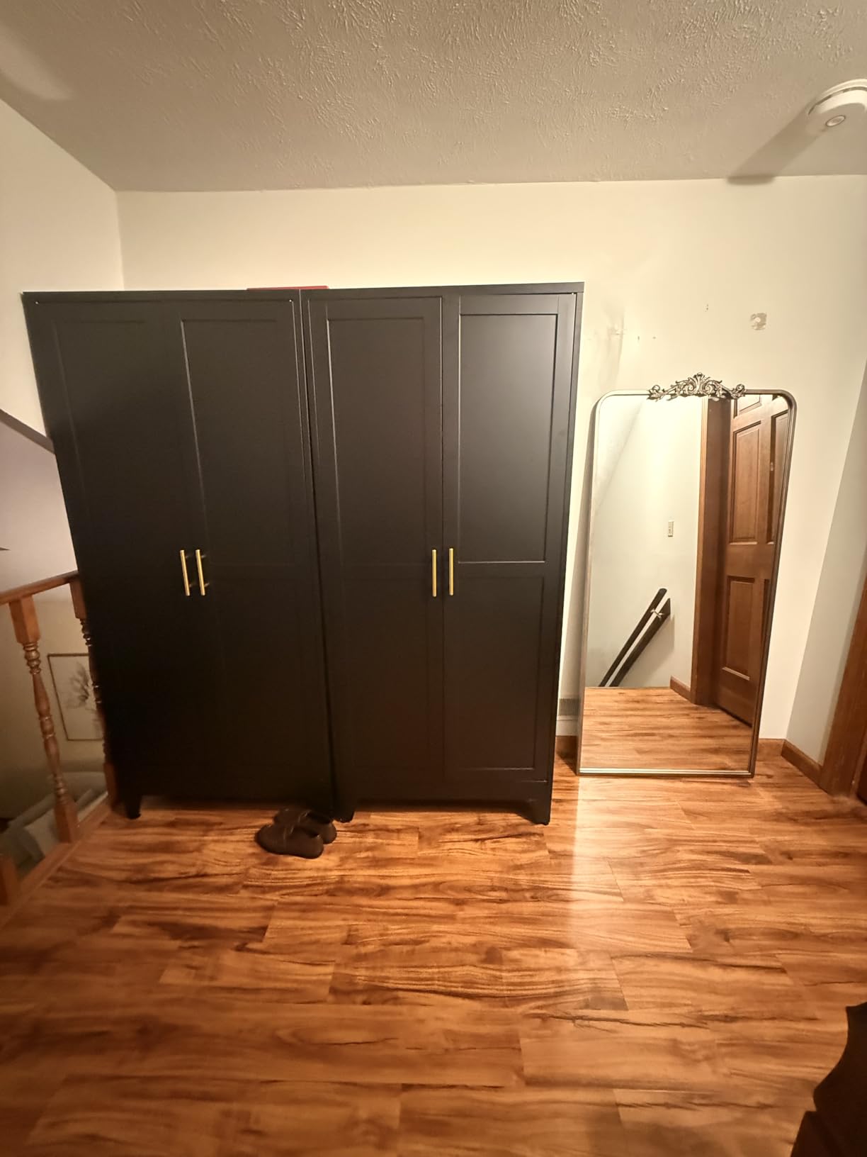 GAIOUS Metal Wardrobe Cabinet with Hanging Rod, Clothing Storage Cabinets | with 2 Doors and Adjustable Shelves, 71