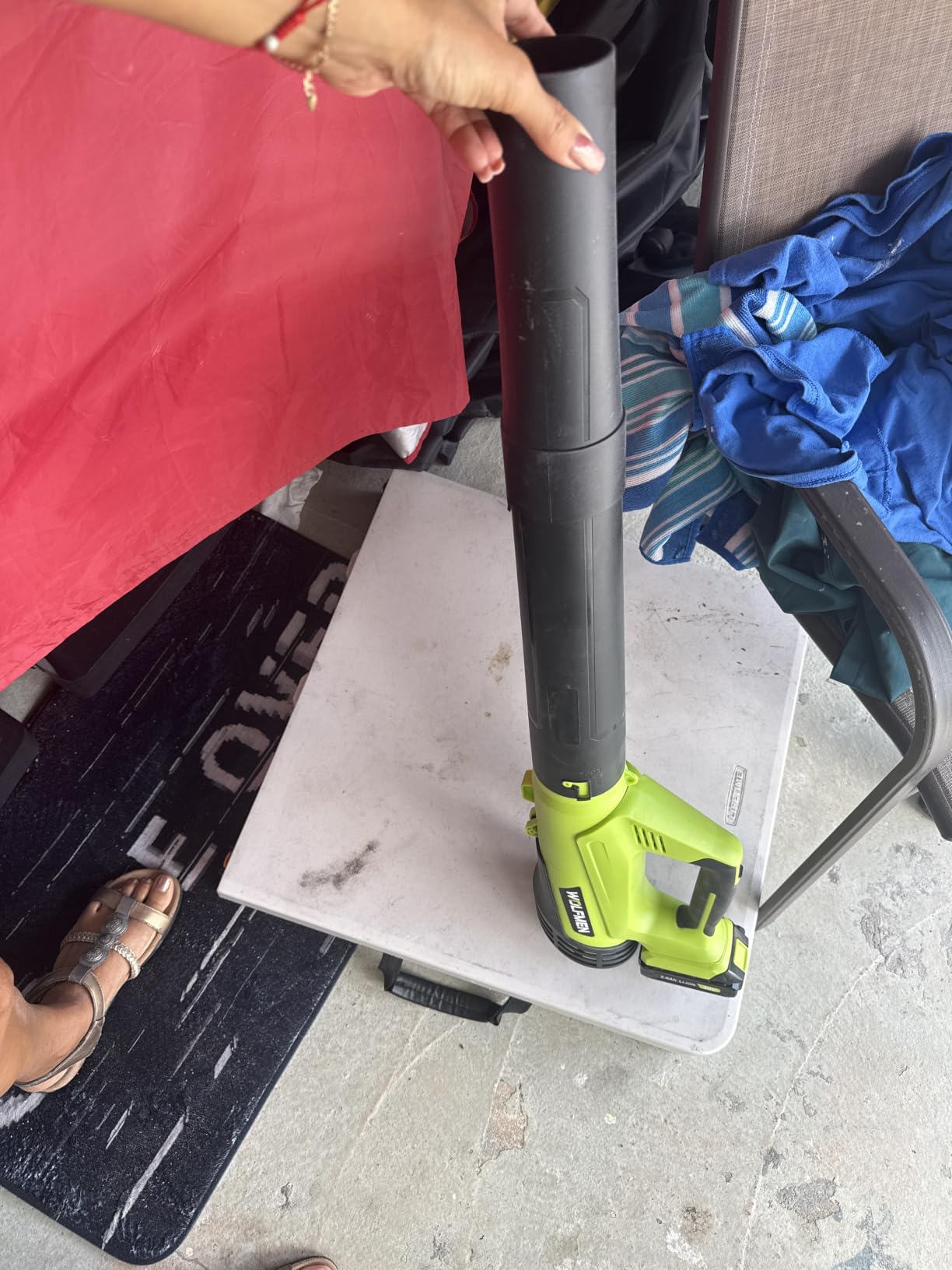 Leaf Blower, Electric Cordless Leaf Blower with 2 Batteries and Charger, 2 Speed Mode, Lightweight Leaf Blowers for Blowing Leaves, Lawn Care, Patio Cleaning and Dust customer photo 2