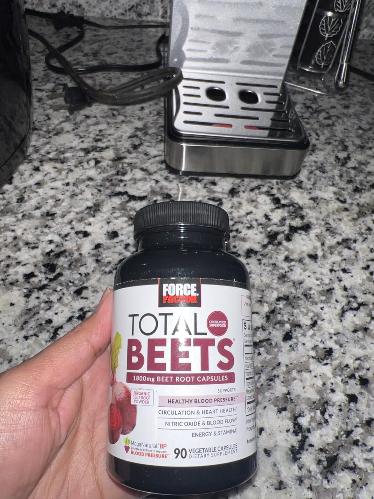 Force Factor Total Beets 1800mg Beet Root Capsules, Blood Pressure Support | with Organic Beet Root Powder, Hawthorn Berry, Support Nitric Oxide, Circulation & Blood Flow, 90 Vegetable Capsules customer photo 1