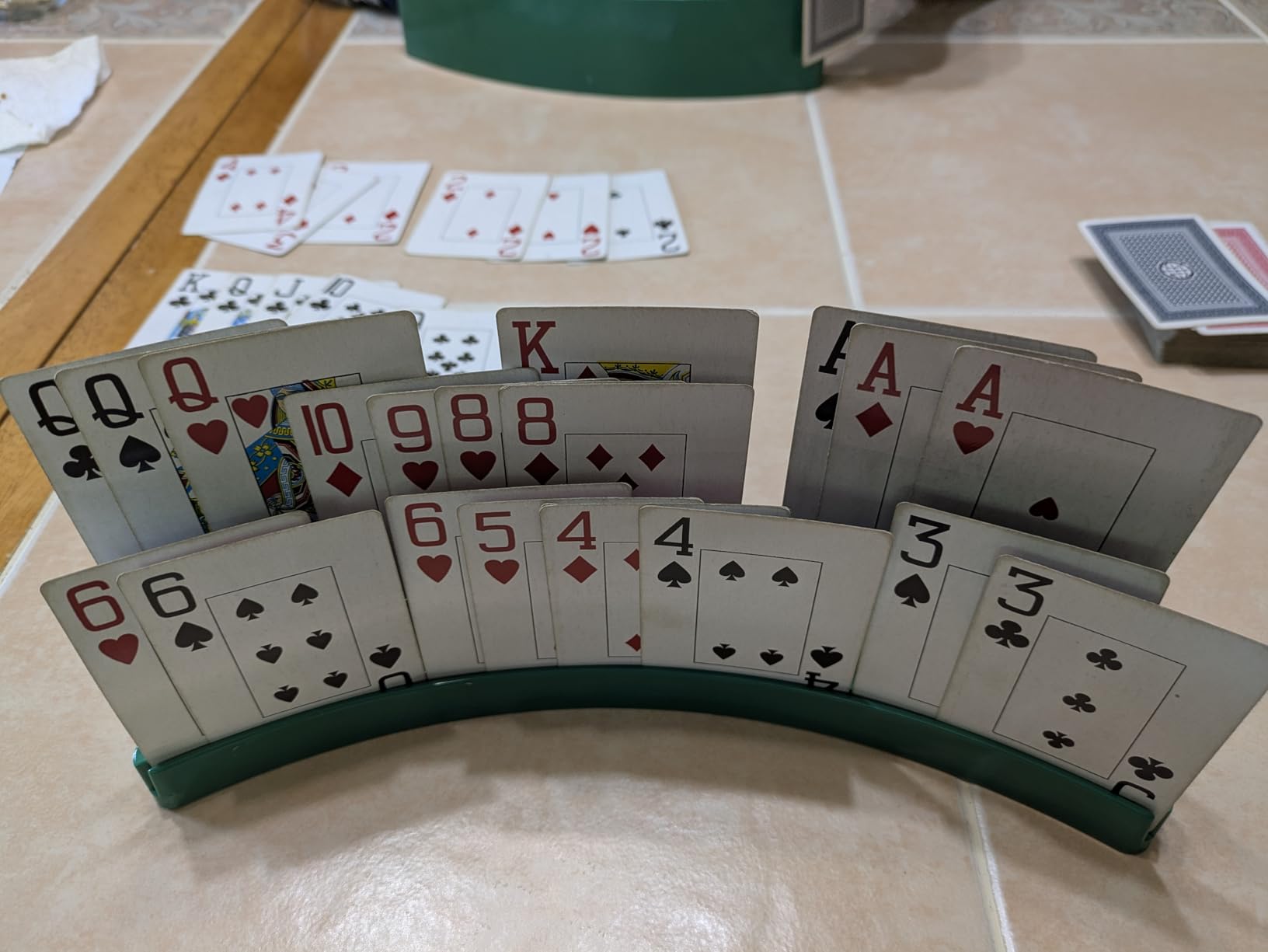 Three-Layer Design Playing Cards Holders, Playing Card Holder for Kids Adults Hands Free Card Holder for Family Card Game Nights Poker Parties customer photo 2