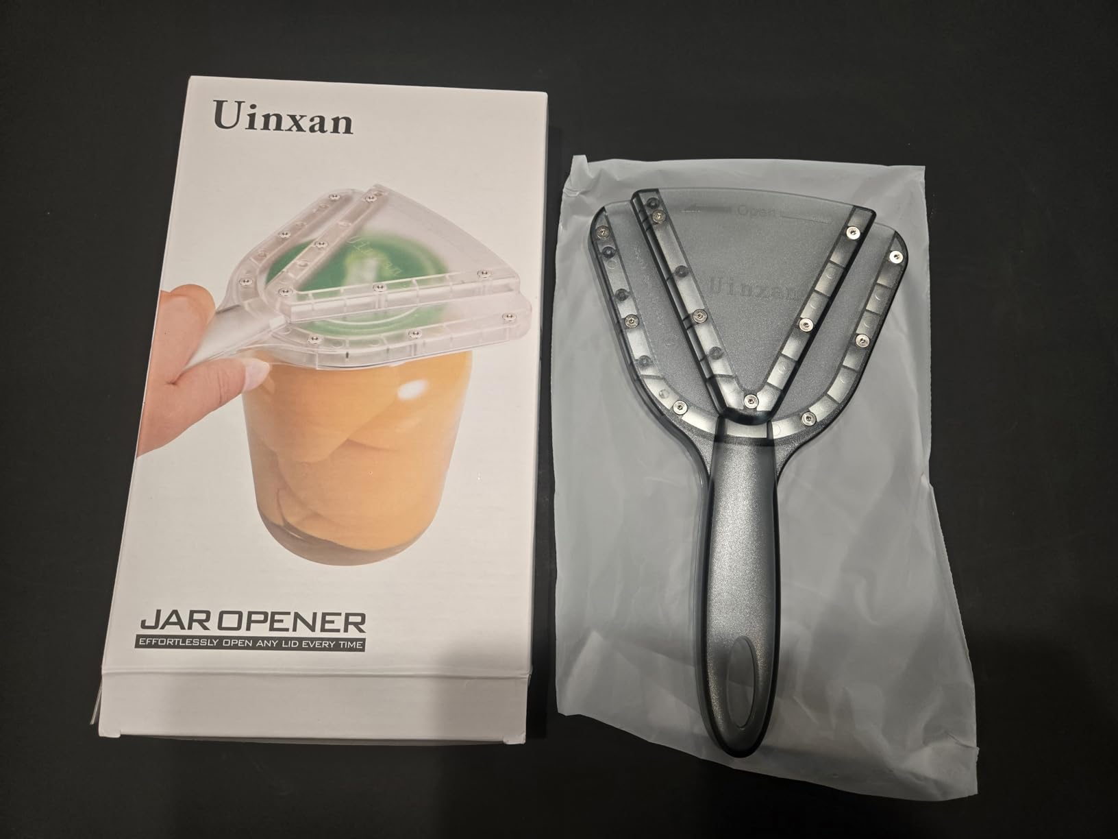 Uinxan Jar Opener for Weak Hands & Seniors with Arthritis - Handheld Manual | Effortlessly Opens Stubborn Screw Lids & Bottle Caps. 304 Stainless Steel. Durable. Patented Kitchen Gadget (Blue) customer photo 1