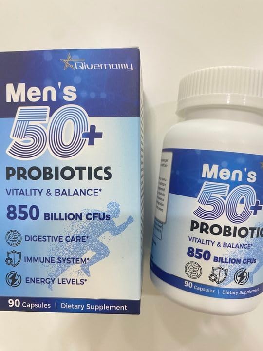 Probiotics for Men, 850 Billion CFU Advanced 50+ Mens Probiotic, 90 Capsule | Comprehensive Gut & Energy Support with Prebiotics and Probiotics - Tailored Wellness Probiotics for Men Over 50 customer photo 1