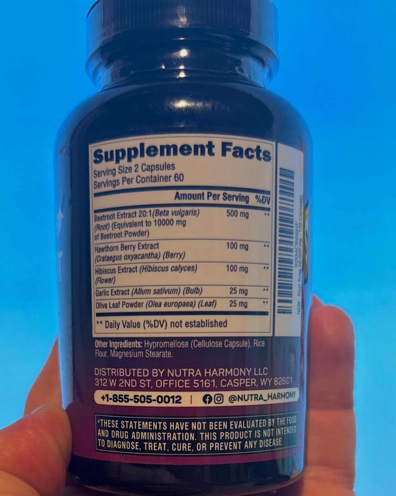 Beet Root Capsules - Healthy Blood Pressure Support Supplement - 120 Caps | Beet Root for Heart & Circulation Support for Men & Women - with Olive Leaf, Hawthorn & Hibiscus - Nitric Oxide for Energy customer photo 1
