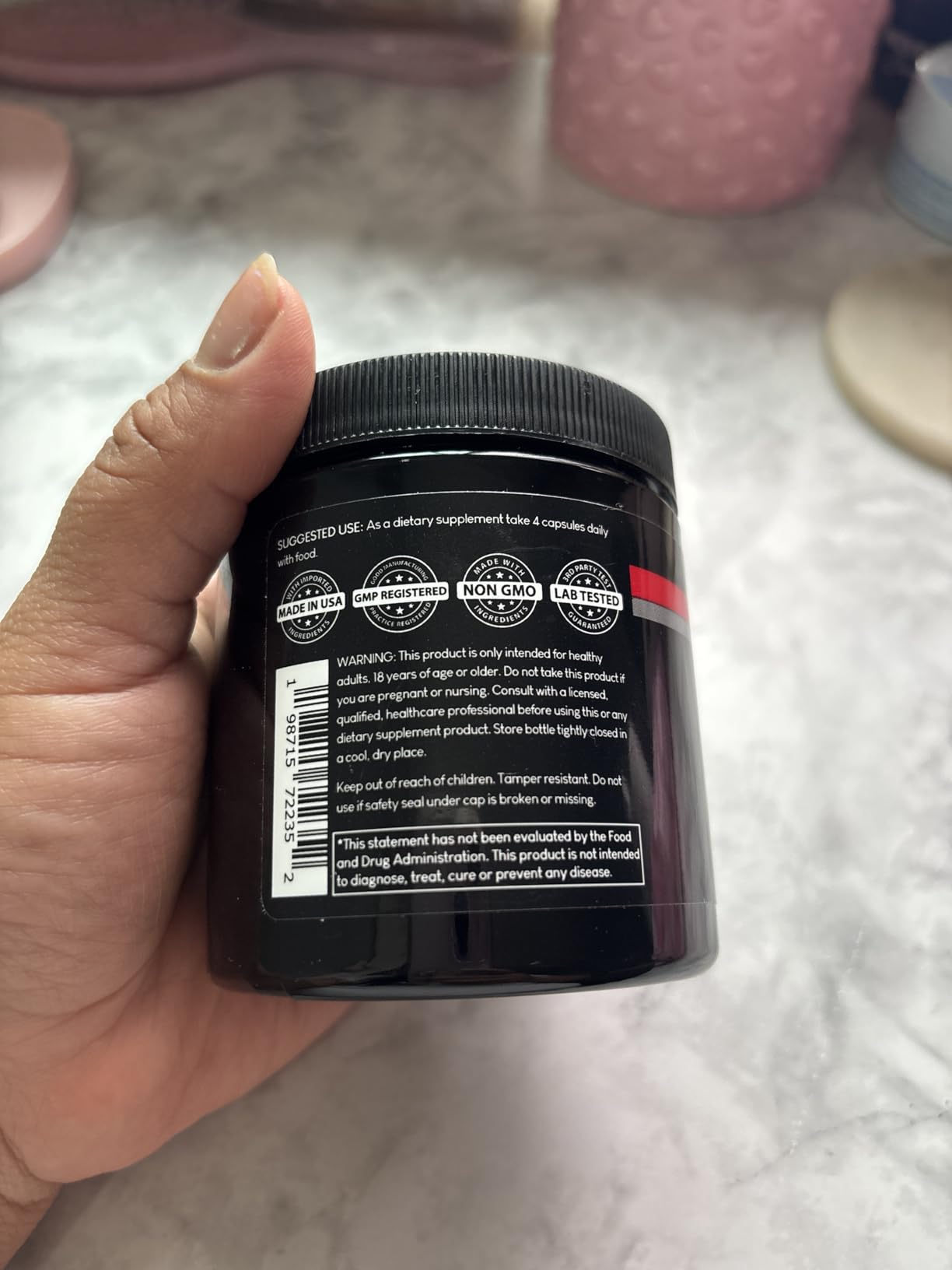 Formulation Factory Heart of Steel Nitric Oxide Supplements for Men & Women, Nitric Oxide Booster for Blood Flow & Circulation with L-Citrulline 1000mg, L-Arginine, CoQ10 & Resveratrol - 120 Capsules customer photo 2