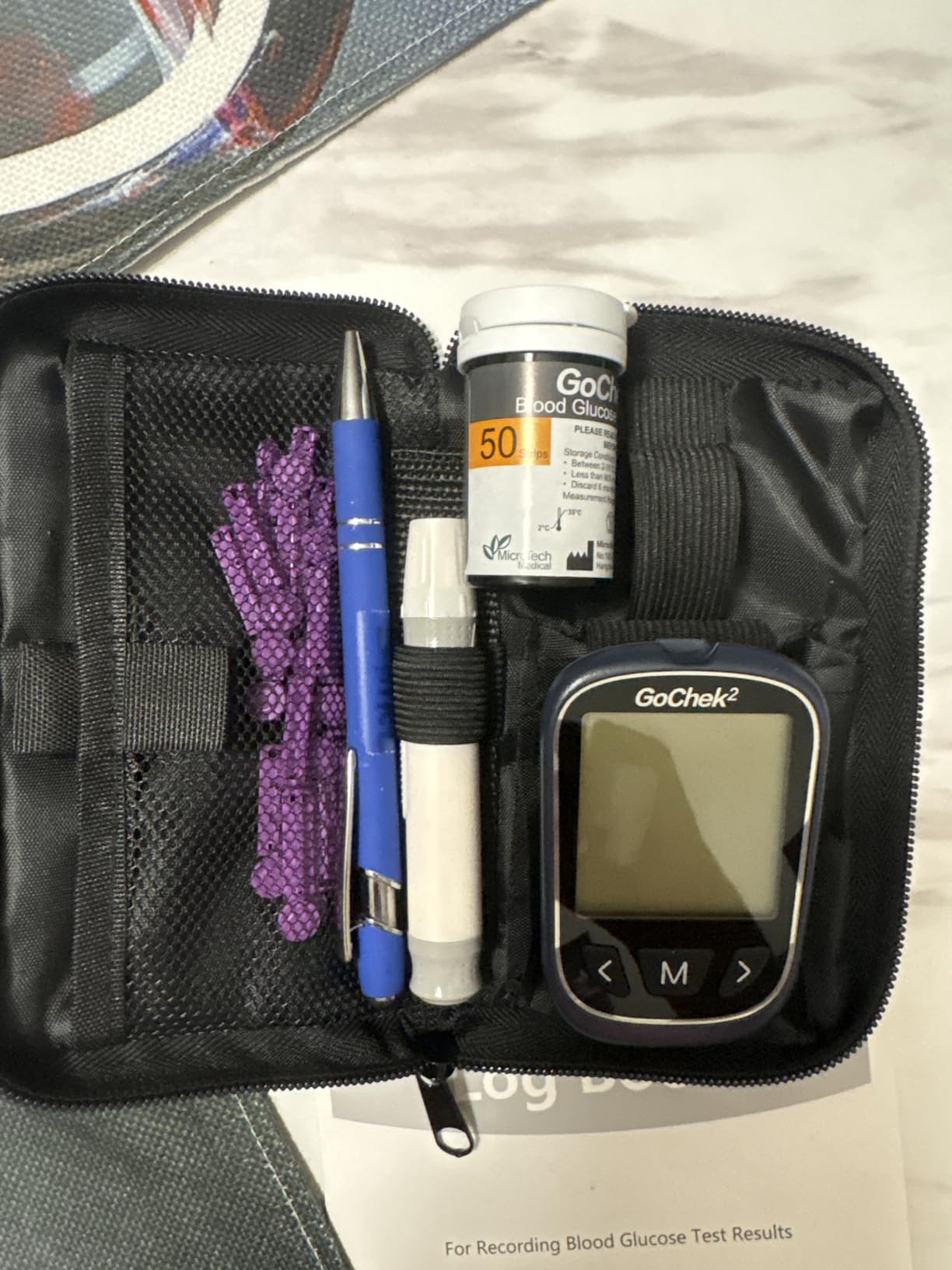 MicroTech Blood Glucose Monitor Kit 100 Strips & Lancets, No Coding, 500 Storage, Wider HCT for Family customer photo 2