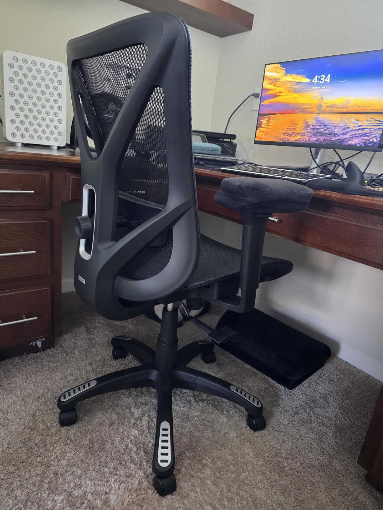Ergonomic Office Chair, Mesh Computer Desk Chairs with BIFMA X5.1 Certified, Adjustable Lumbar Support, 3D Arm, Tilt Back, Wide Seat, Comfy Swivel Work Task Chair for Company and Home (Obsidian Black) customer photo 2