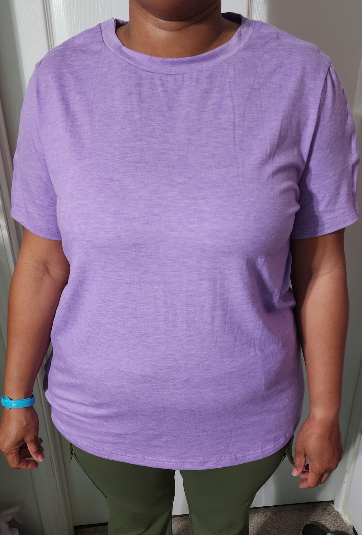 Deyeek Post Shoulder Surgery Shirts for Women Tear Away Side Snap Chemo Port Shirts Short Sleeve Adaptive Clothing customer photo 2