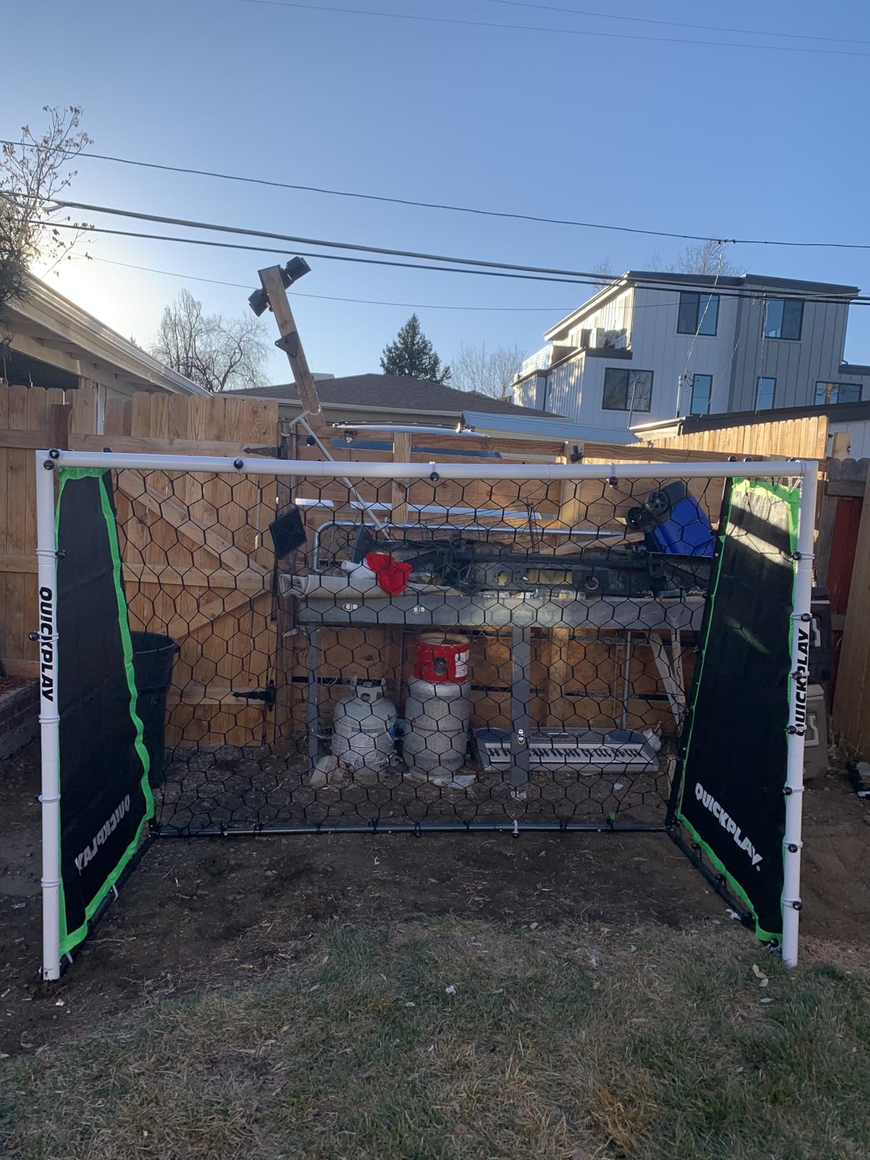 QuickPlay GS Trainer 3-in-1 Soccer Goal and Rebounder for Solo Training | 3 in 1 goal, rebounder & passing wall, Galvanized steel frame, Backyard play, Tool-free setup, Shooting & Controll drills customer photo 1