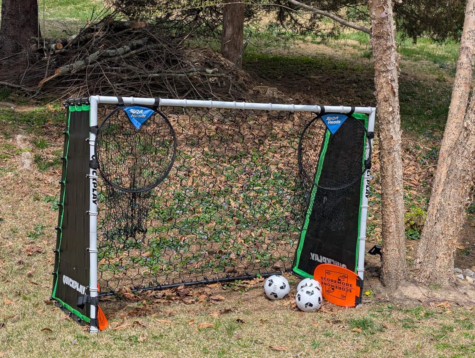 QuickPlay GS Trainer 3-in-1 Soccer Goal and Rebounder for Solo Training | 3 in 1 goal, rebounder & passing wall, Galvanized steel frame, Backyard play, Tool-free setup, Shooting & Controll drills customer photo 2
