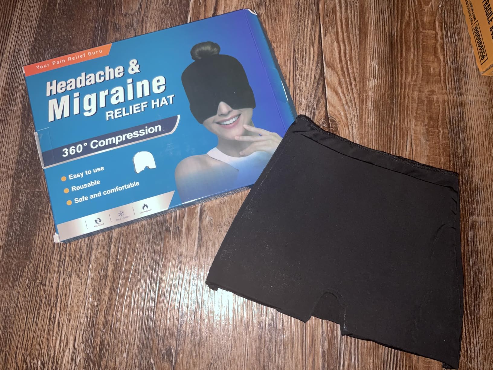 Migraine Relief Cap, Headache Relief Hat for Migraine Cap, Hot and Cold Therapy, Headache Eyes Mask for Stress Relief, Ice Pack Head Wrap for Sinus, Puffy Eyes, Tension customer photo 2
