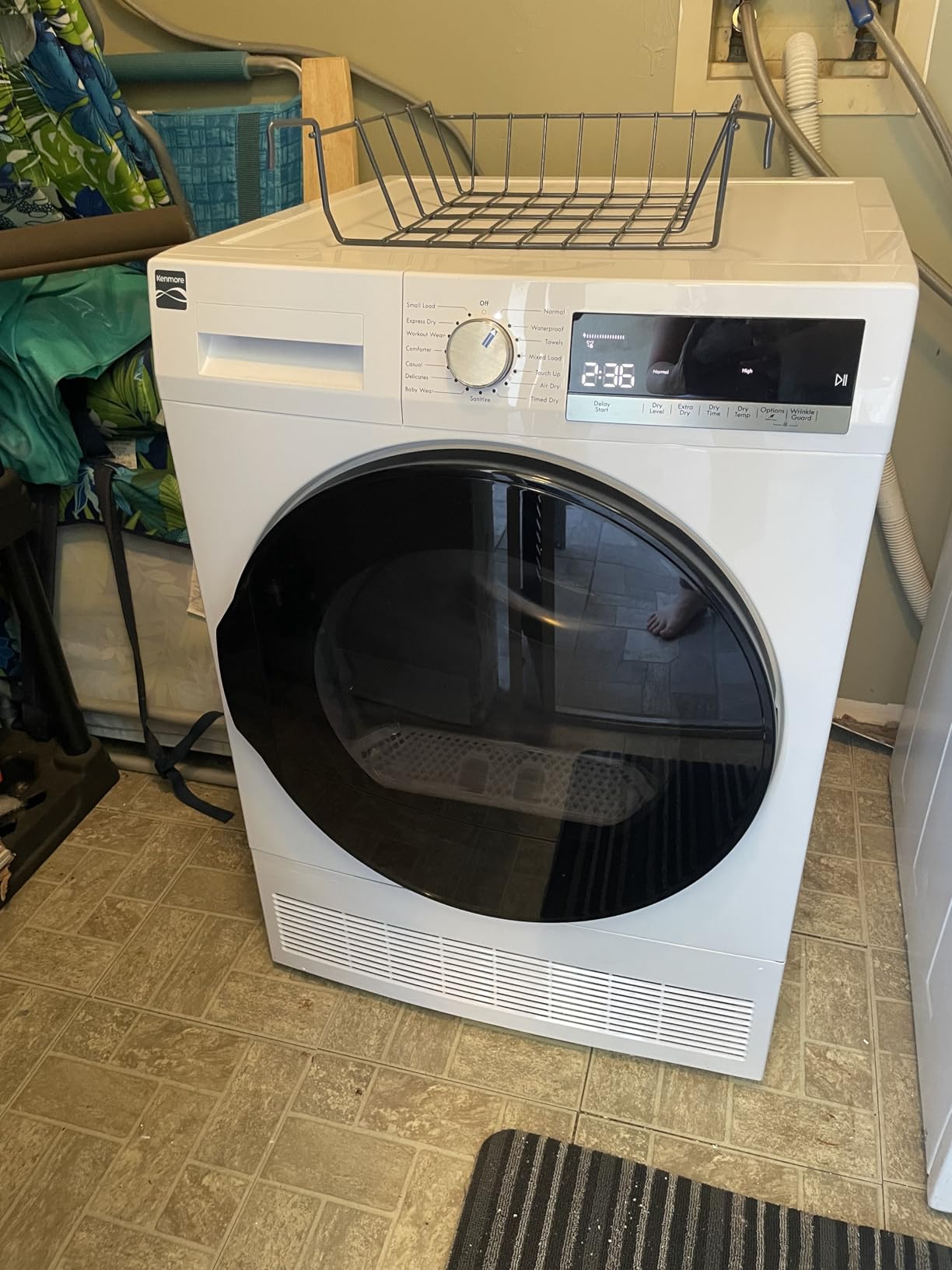 Kenmore 4.0 cu. ft. Ventless Condensing Electric Dryer - White | Compact Front Load Dryer - Wrinkle Guard to Reduce Wrinkles & Static - Smart Sensor Drying - ENERGY STAR Certified customer photo 2