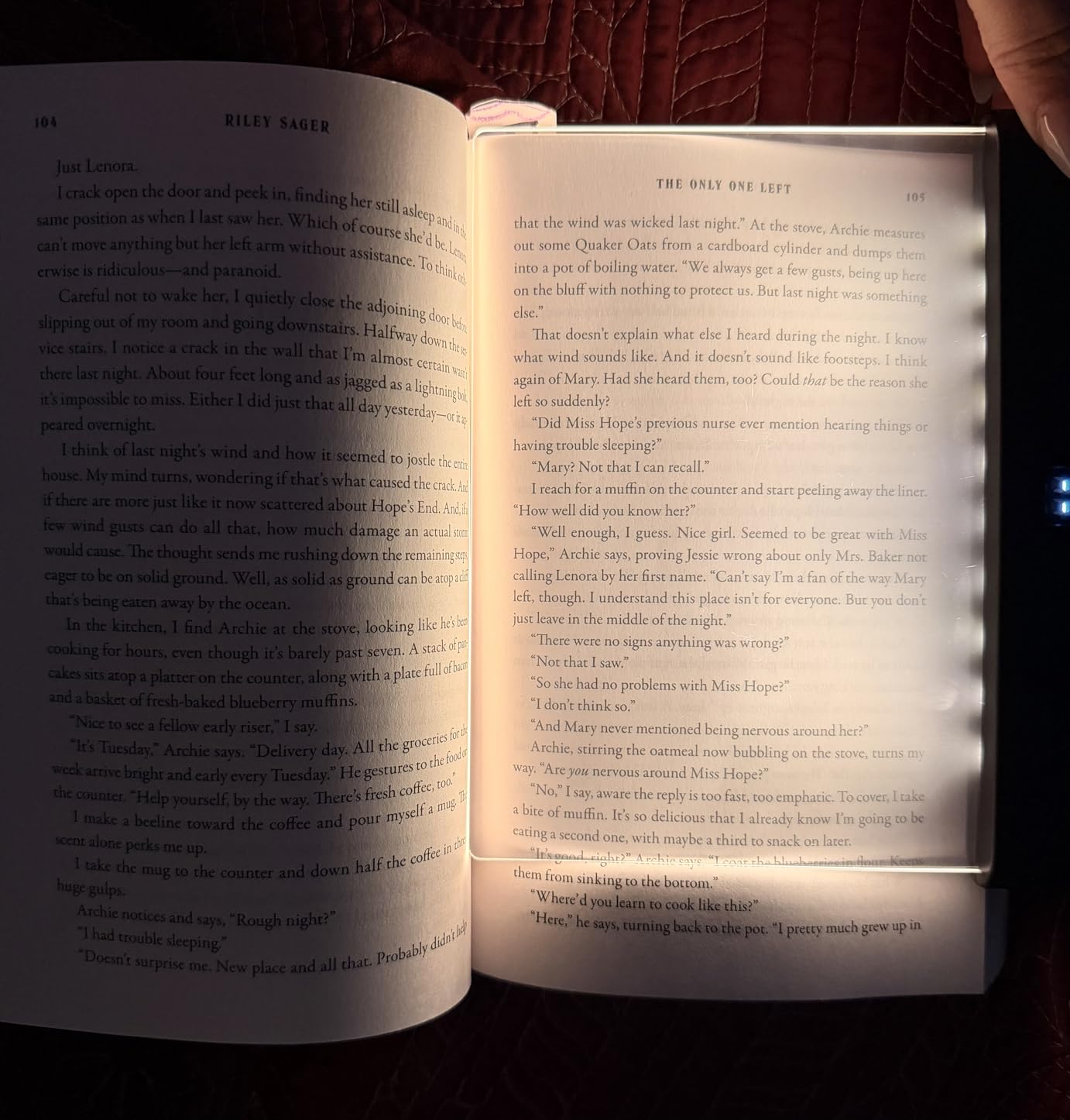 Book Light, Rechargeable Clear LED Flat Reading Light with 3 Colors & Timer, Dimmable Panel Plate Lamp Book Full Page Light for Reading in Bed at Night customer photo 1