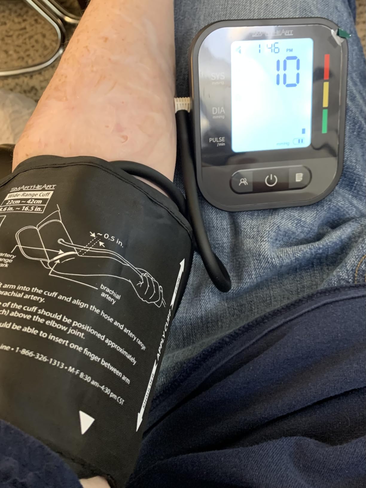 SmartHeart Talking Automatic Arm Blood Pressure Monitor | Wide-Range Cuff, 2-User, 398-Reading Memory, Bilingual Audio (English/Spanish), 1-Touch Start customer photo 1