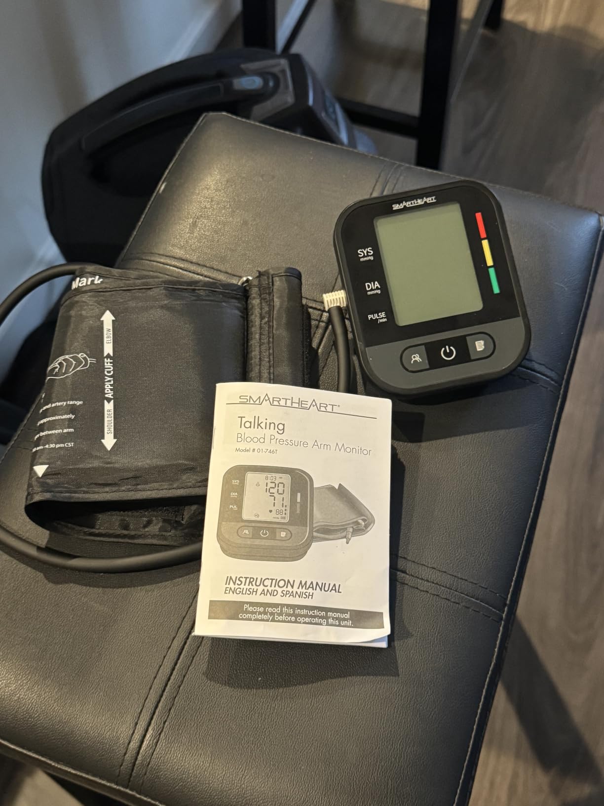 SmartHeart Talking Automatic Arm Blood Pressure Monitor | Wide-Range Cuff, 2-User, 398-Reading Memory, Bilingual Audio (English/Spanish), 1-Touch Start customer photo 2